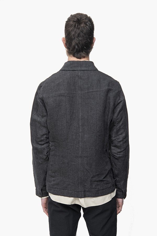 Devoa CPO Dark Gray Shirt — label