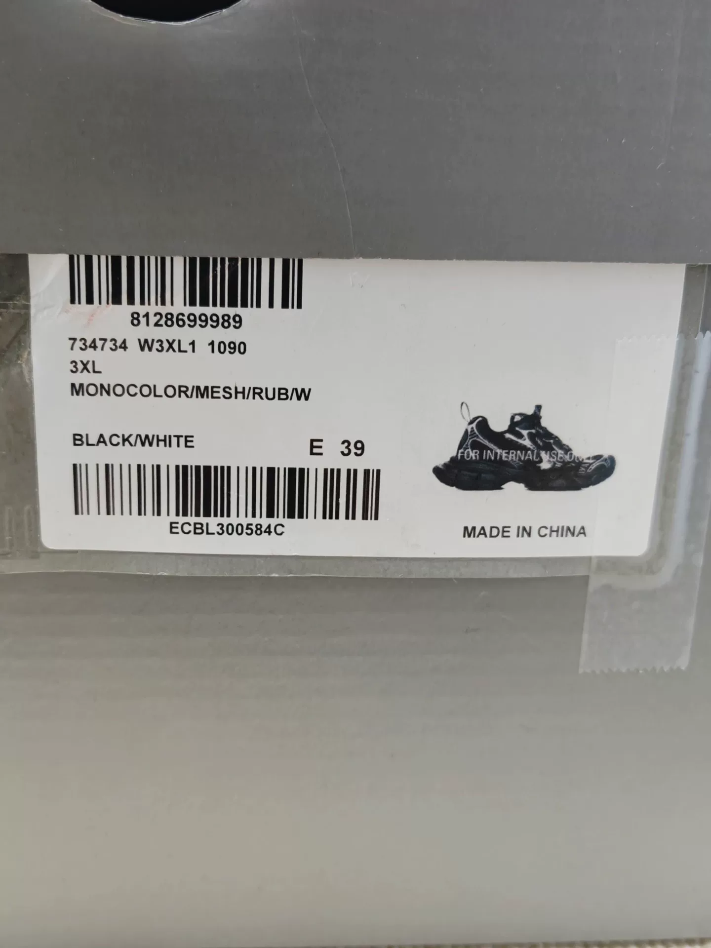 Balenciaga 3XL Low-Top Sneakers — back