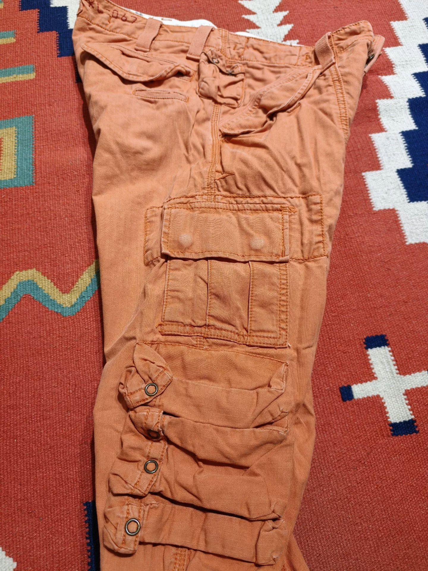 RRL Ralph Lauren Orange Cargo Pants — detail