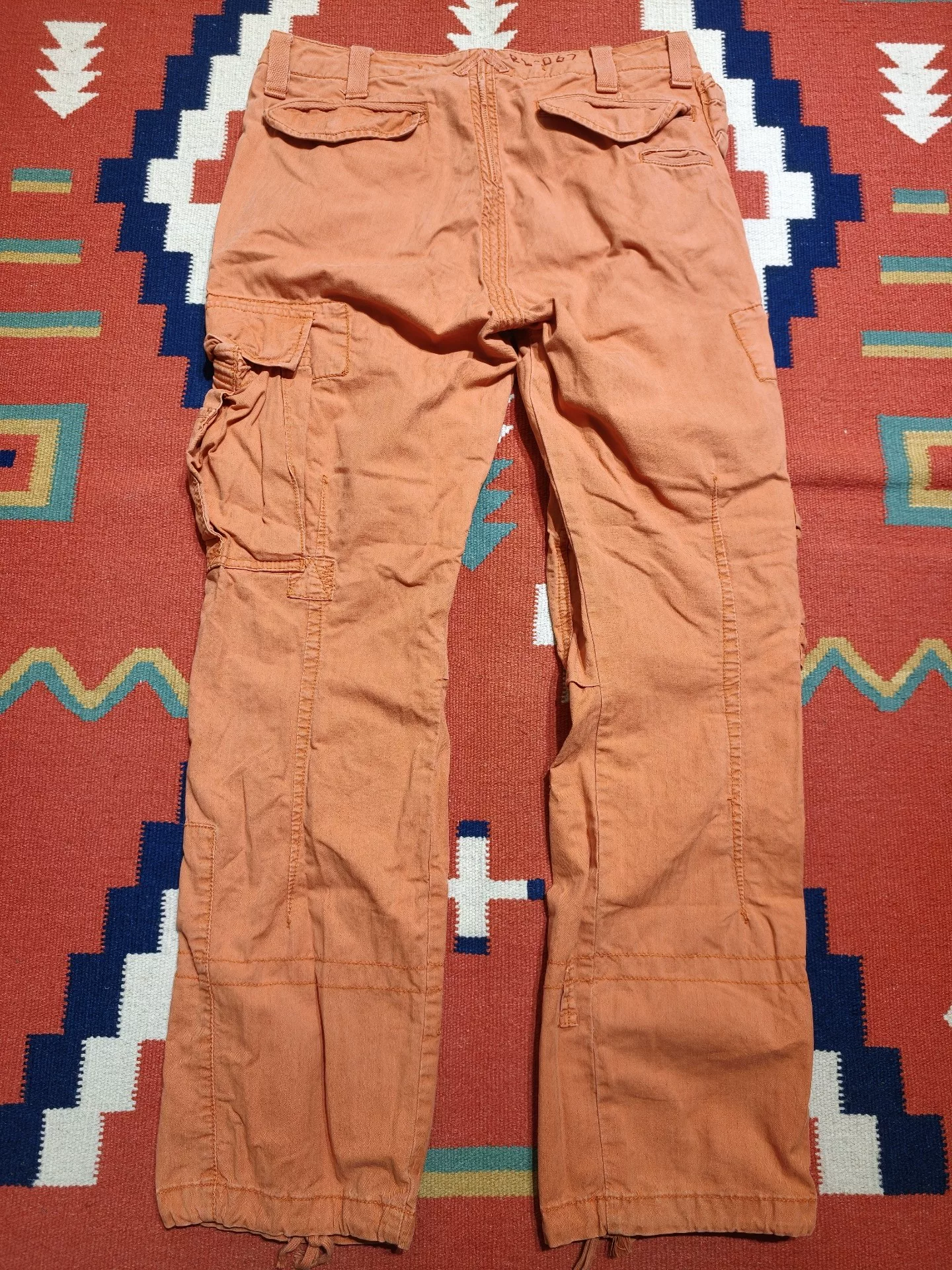 RRL Ralph Lauren Orange Cargo Pants — front