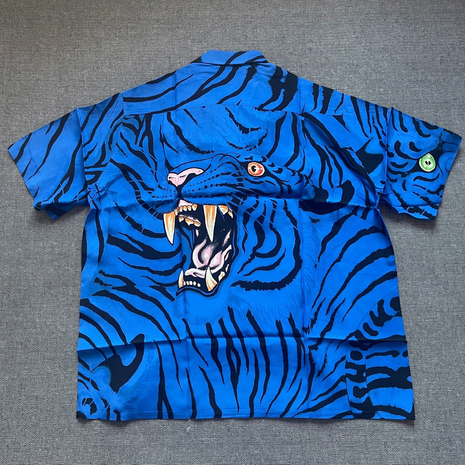 Wacko Maria x Tim Lehi Tiger Head Hawaiian Shirt — front