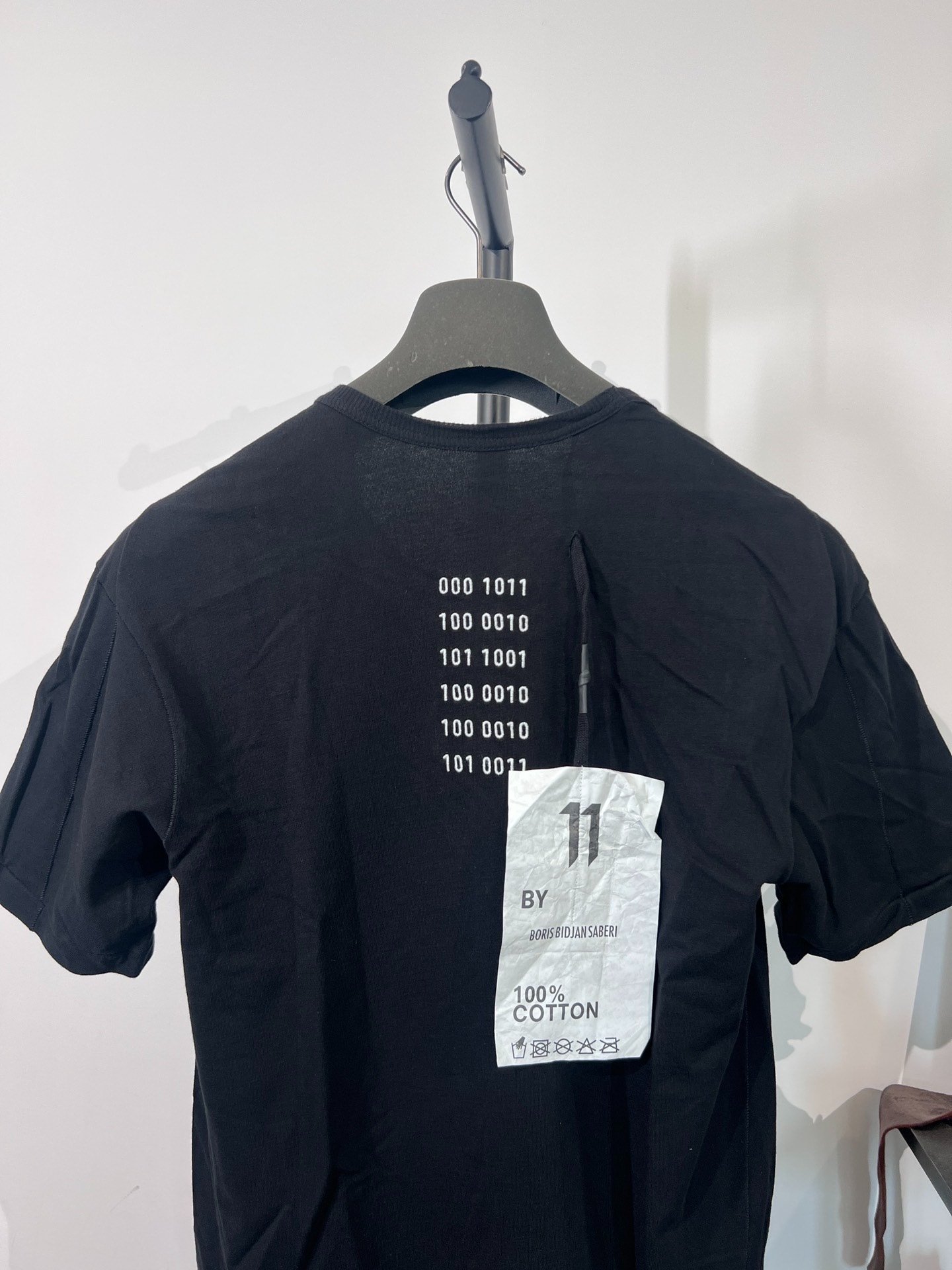 Boris Bidjan Saberi Binary Embroidered T-Shirt — back