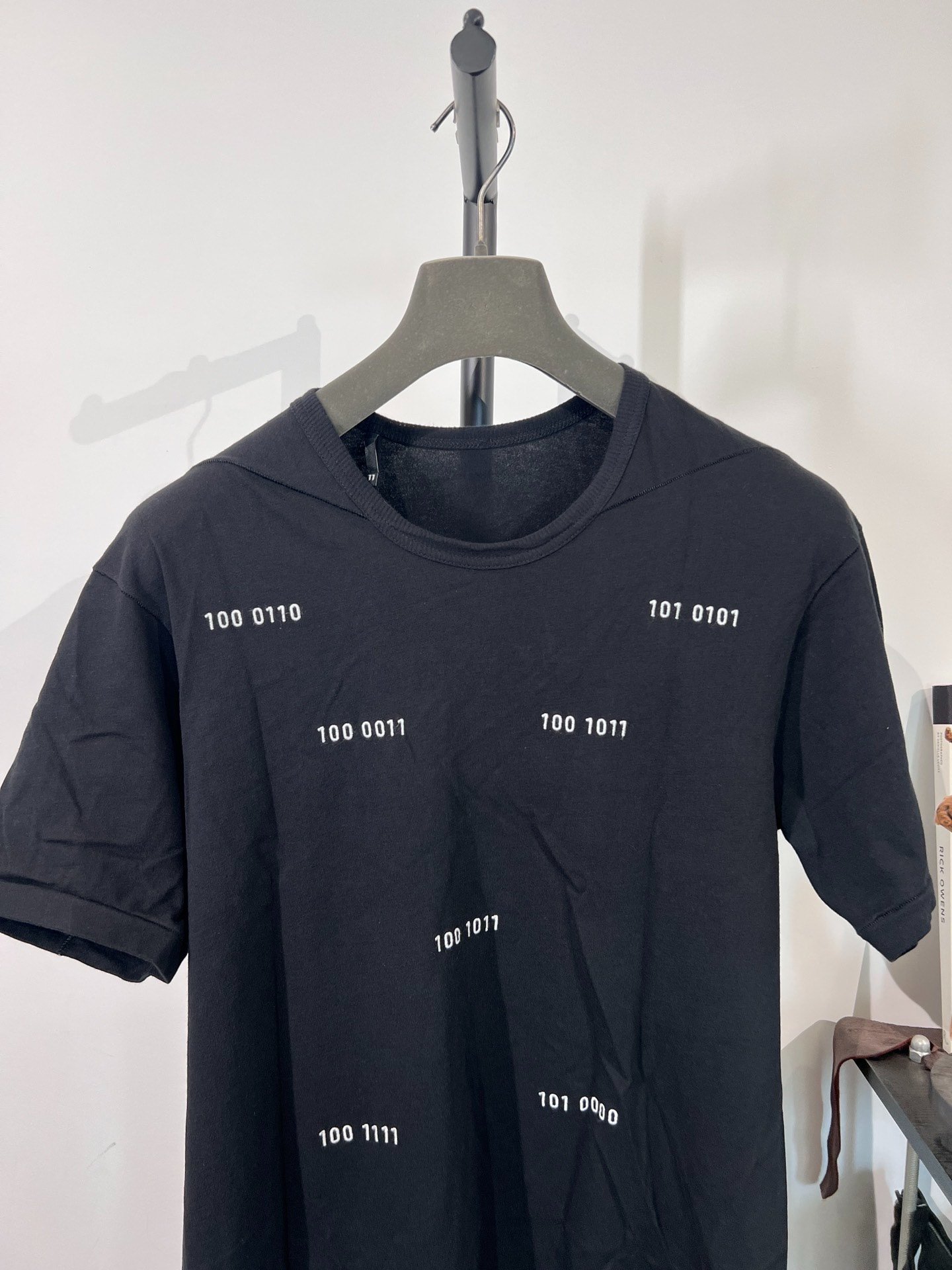Boris Bidjan Saberi Binary Embroidered T-Shirt — detail