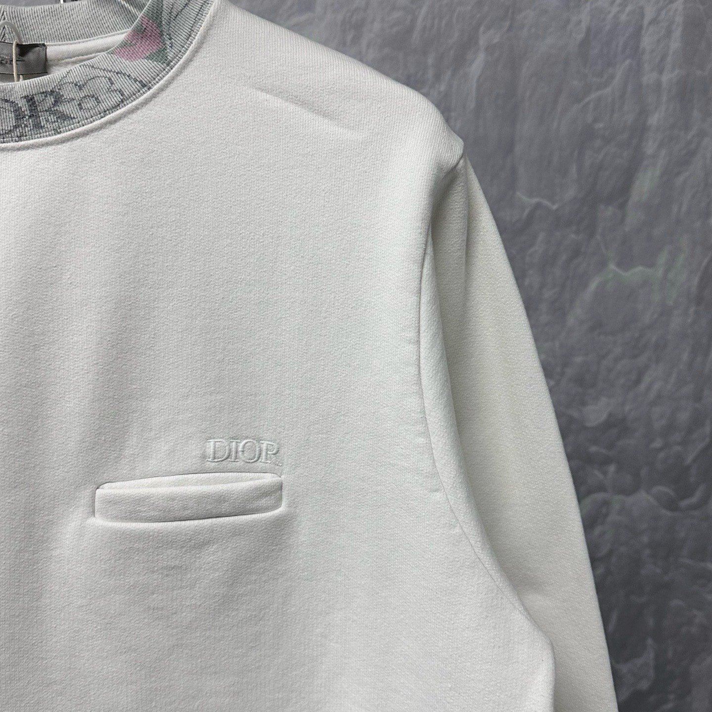 Dior Printed Collar Chest Pocket Sweatshirt — detail