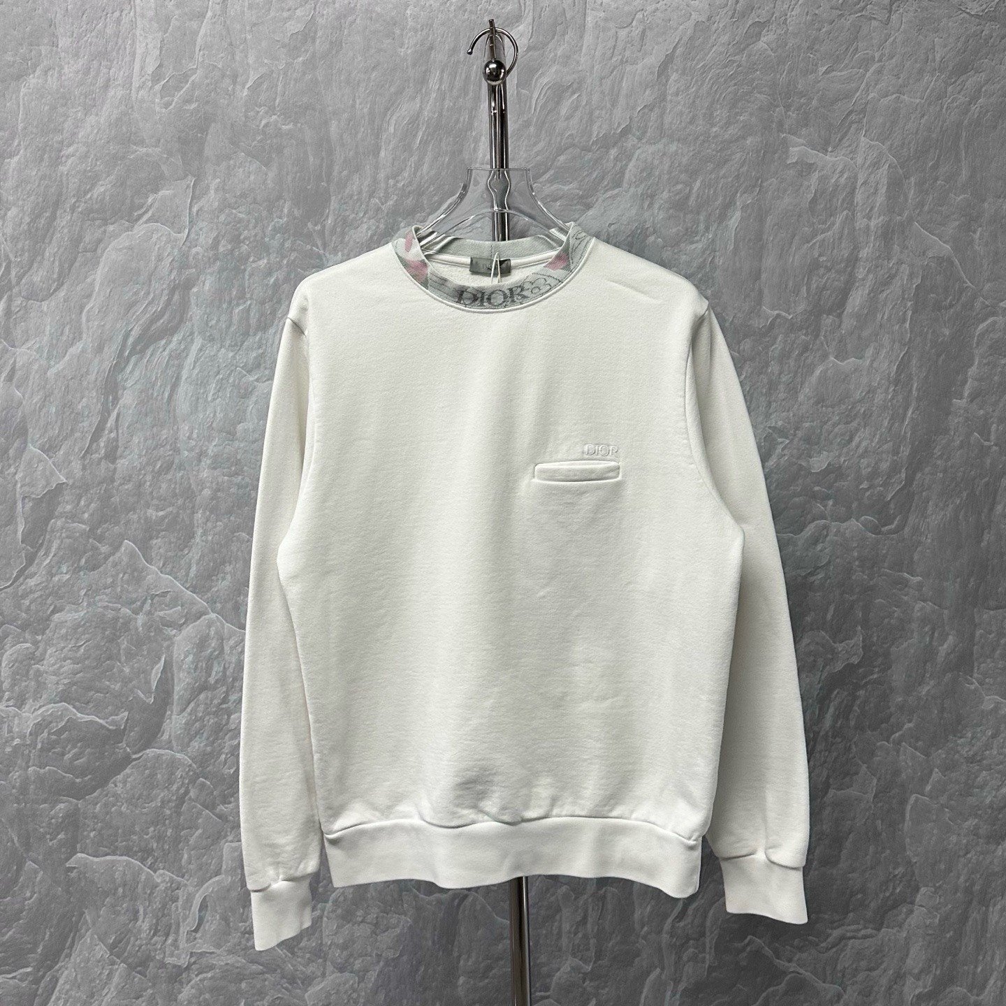 Dior Printed Collar Chest Pocket Sweatshirt
