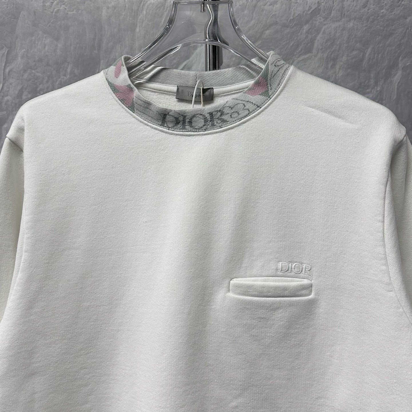 Dior Printed Collar Chest Pocket Sweatshirt — front