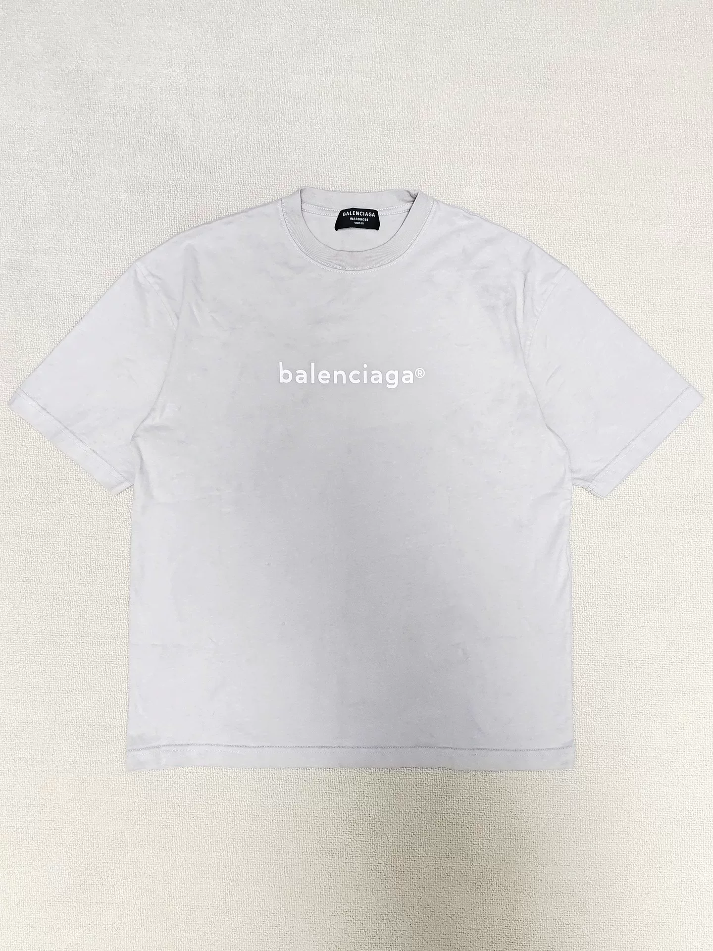 Balenciaga Logo Print White T-shirt
