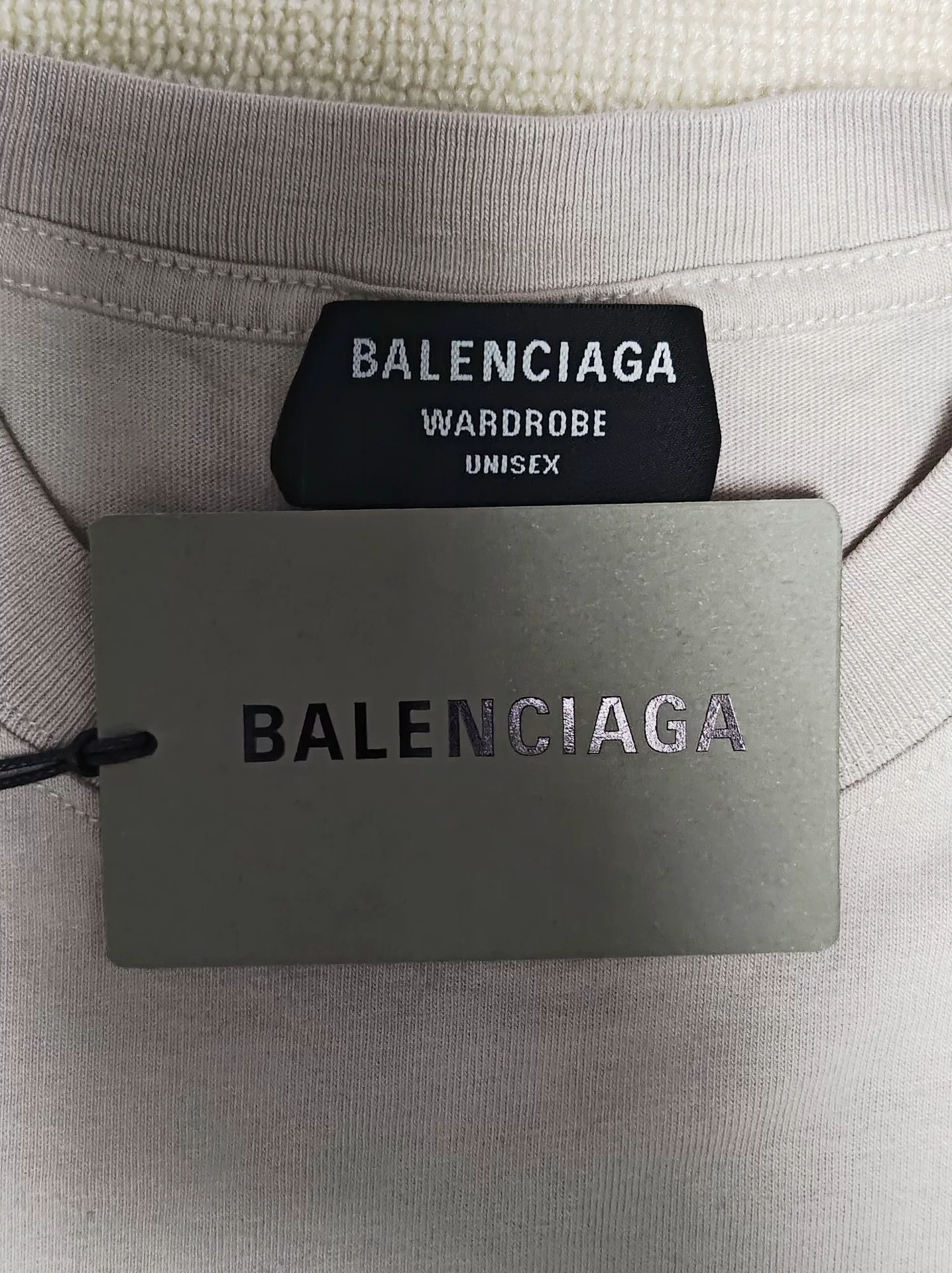 Balenciaga Logo Print White T-shirt — back