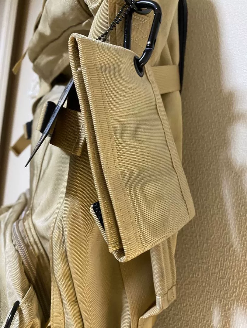 PORTER Functional Beige Canvas Backpack — detail