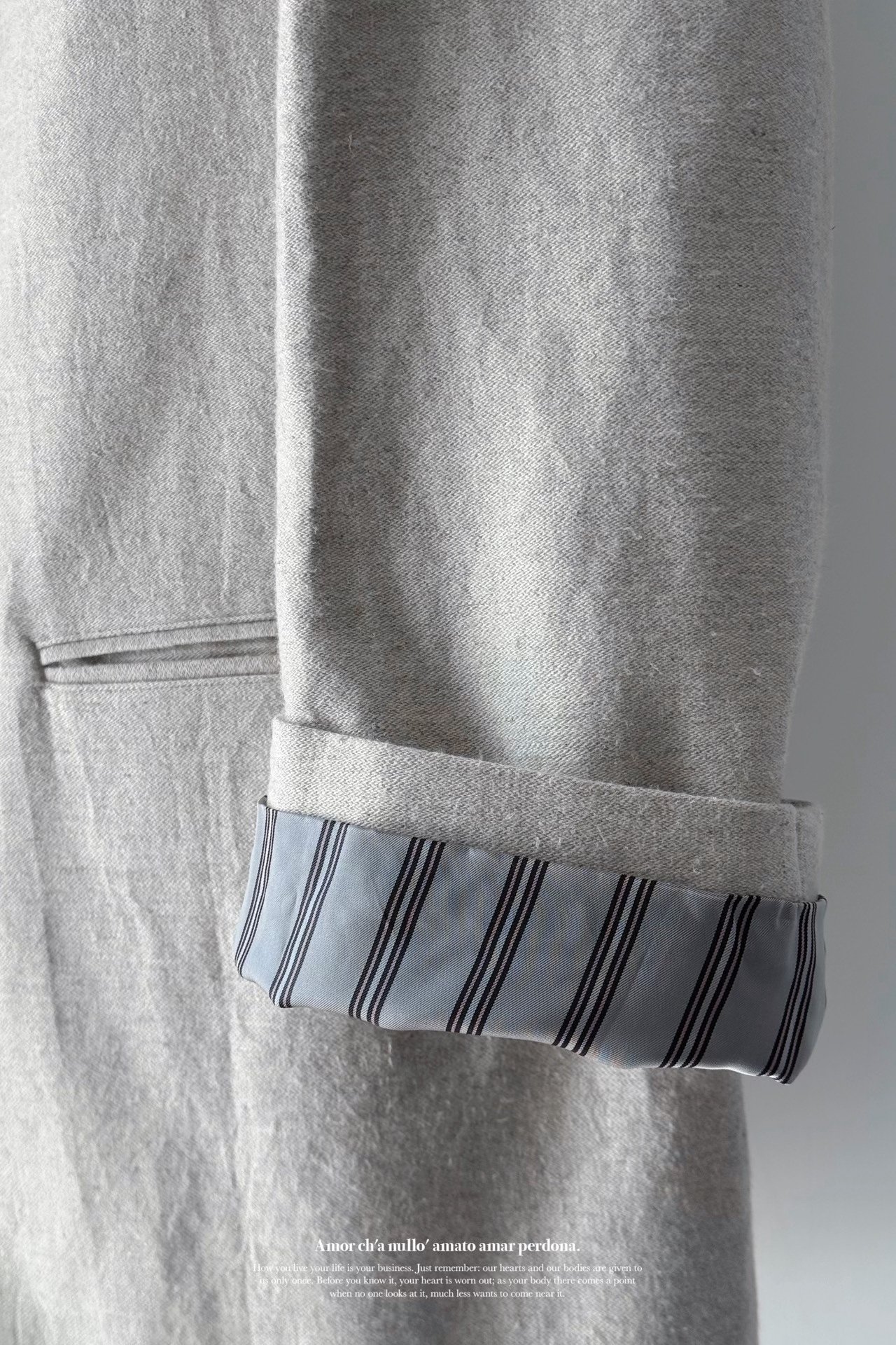 Yohji Yamamoto 24AW Oversize Linen-Cotton Jacket — label