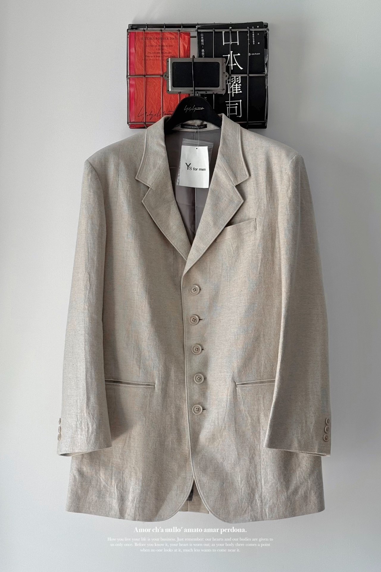 Yohji Yamamoto 24AW Oversize Linen-Cotton Jacket — front