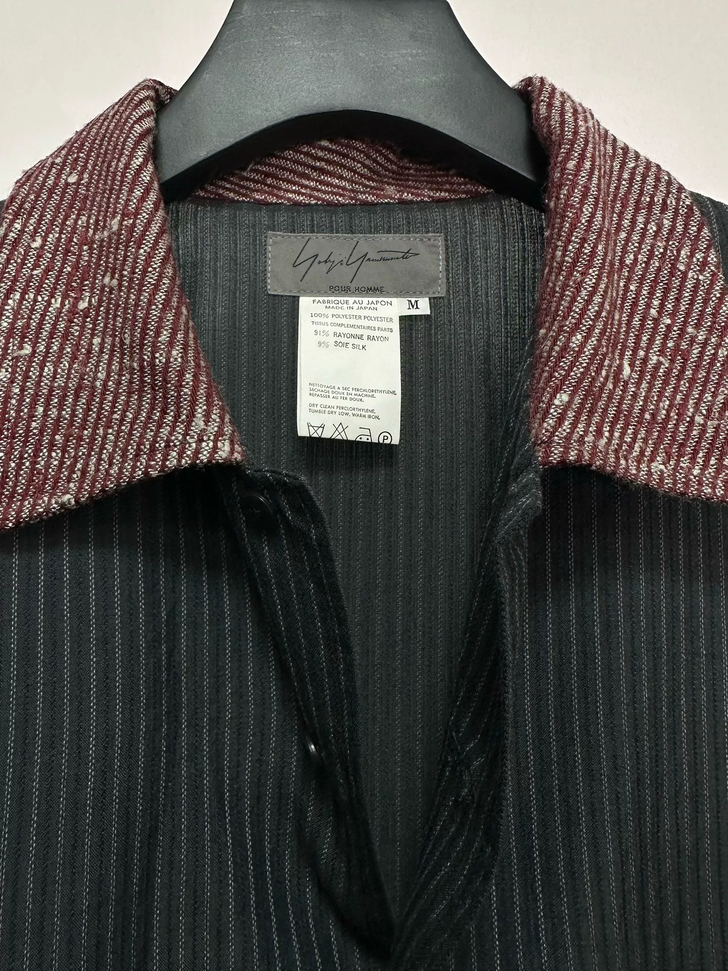Yohji Yamamoto 96SS Paneled Shirt — label