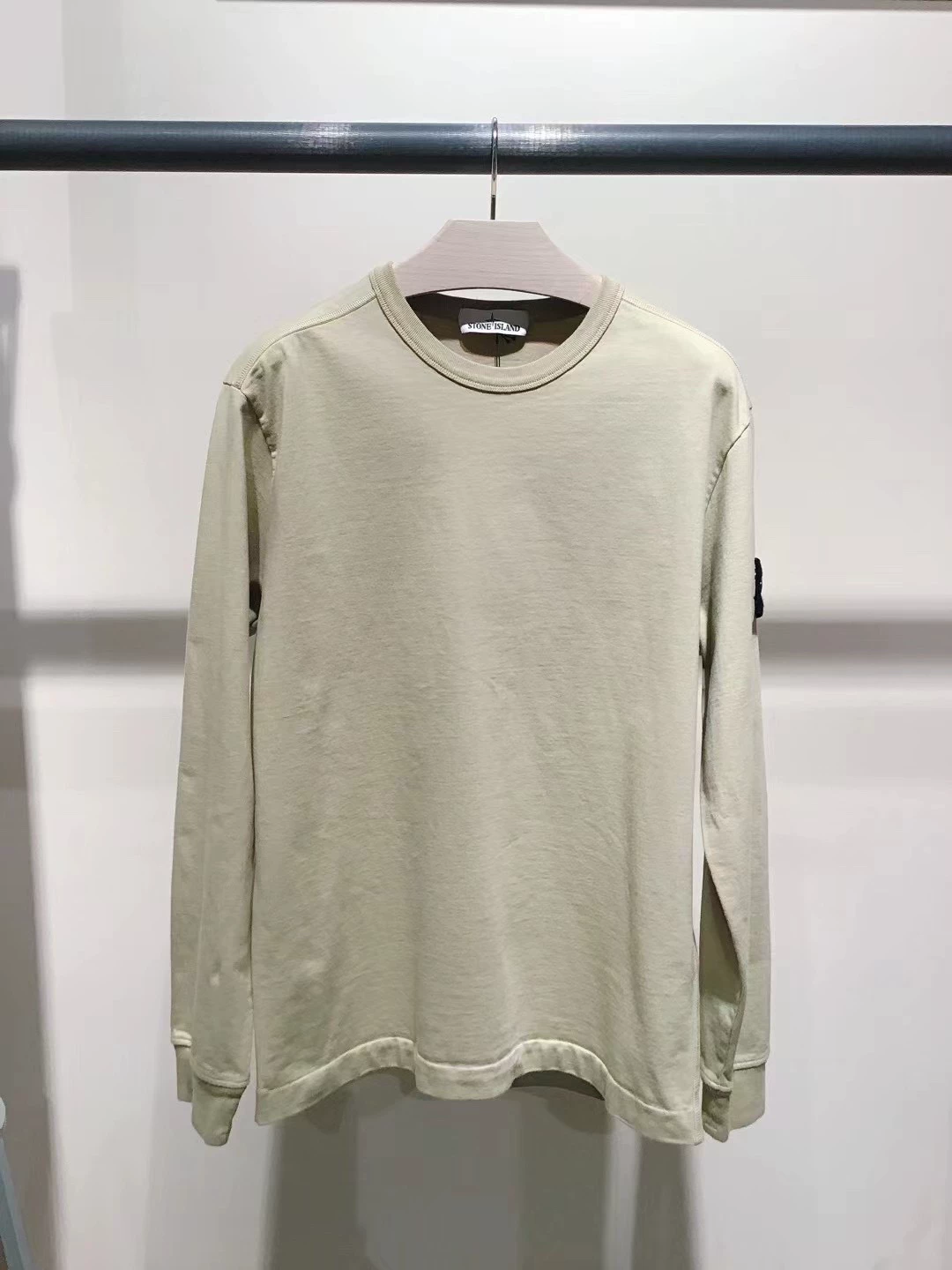 Stone Island Beige Long-Sleeve Top — front