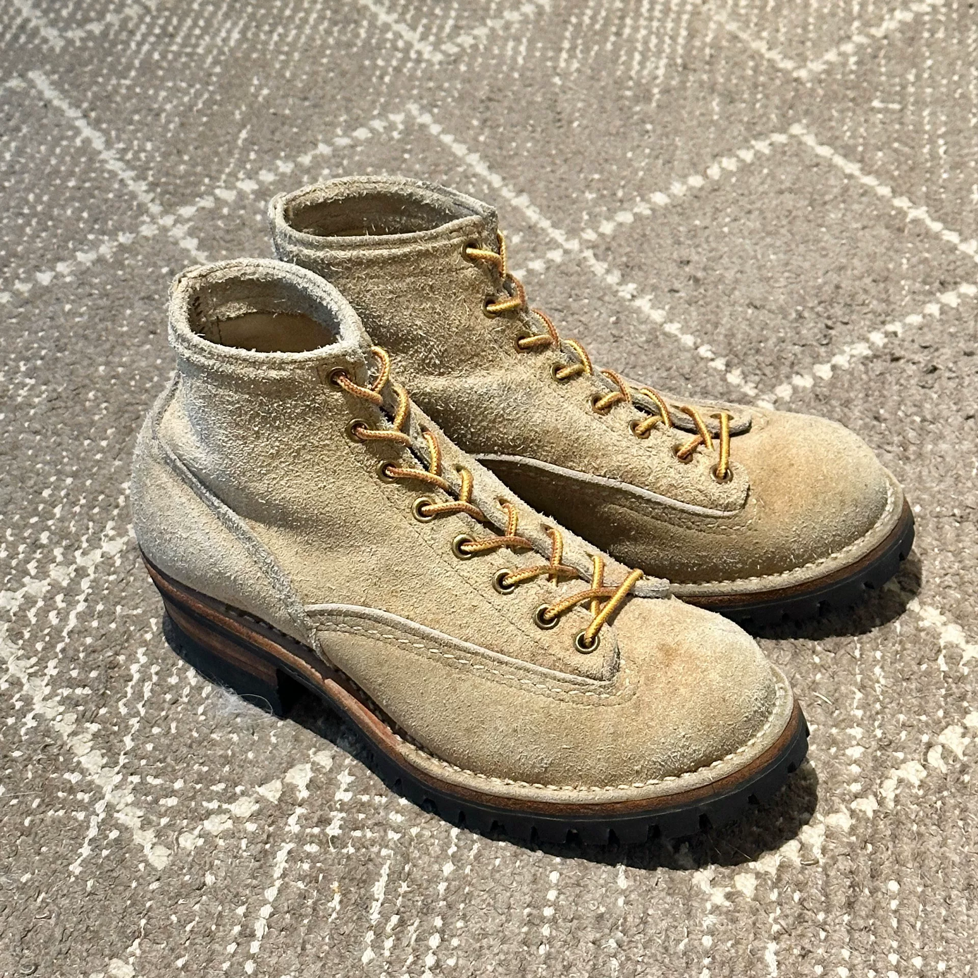 Wesco 6.5d Burlap Jobmaster Boots — detail