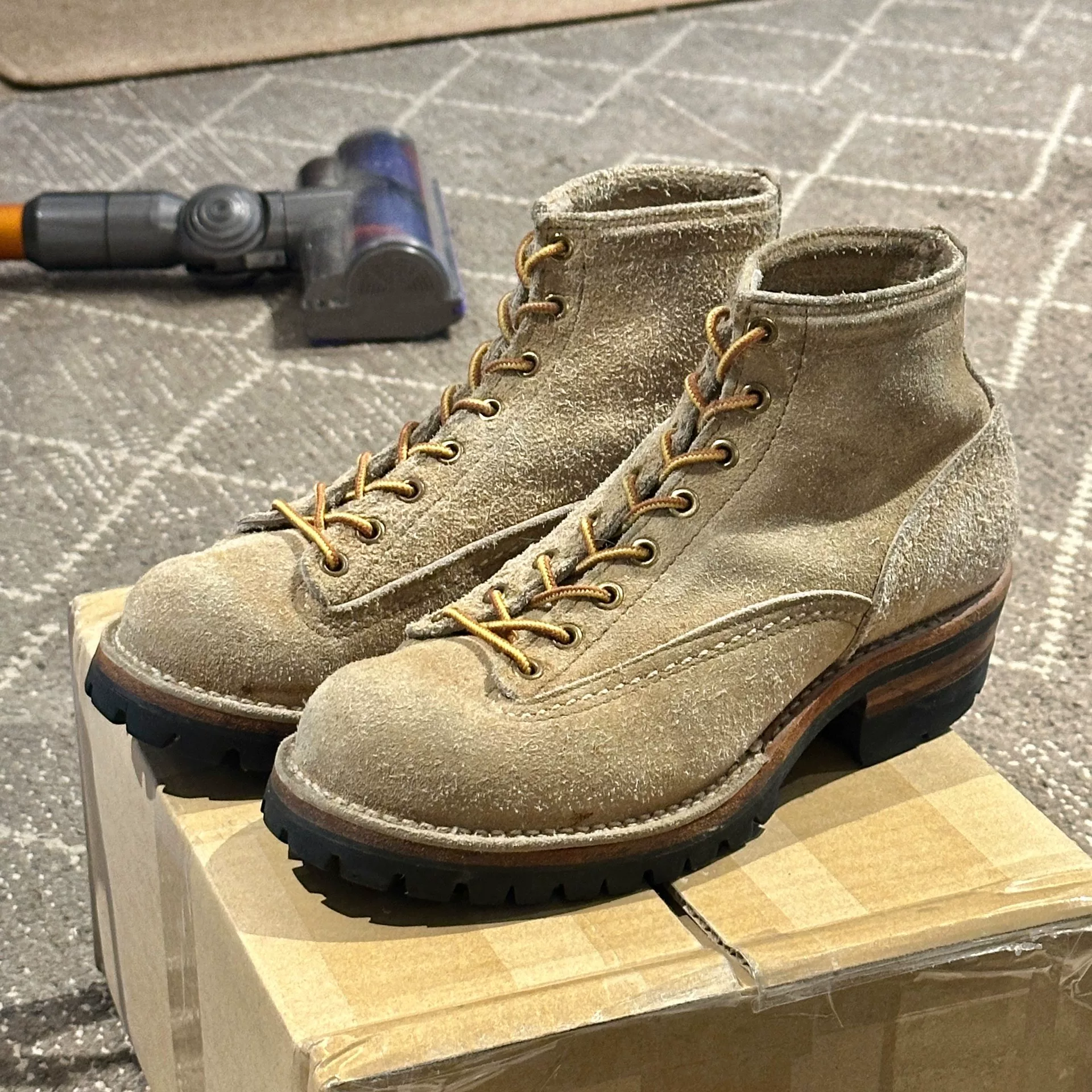 Wesco 6.5d Burlap Jobmaster Boots — front