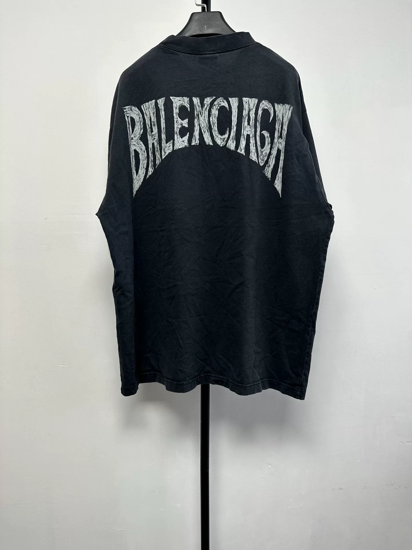 Balenciaga Graffiti Letter Back T-Shirt — front