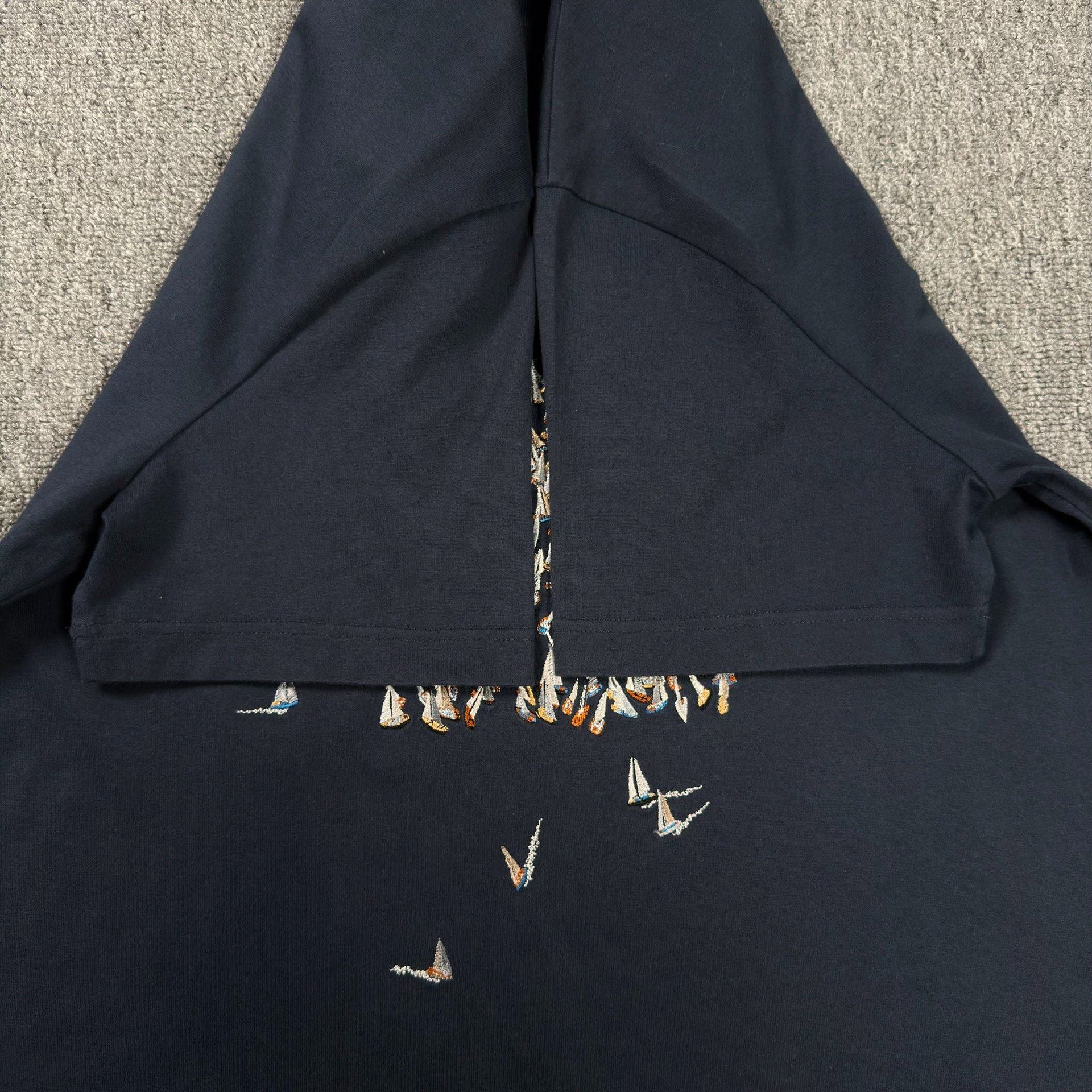 Louis Vuitton Navy Origami Crane T-shirt — back