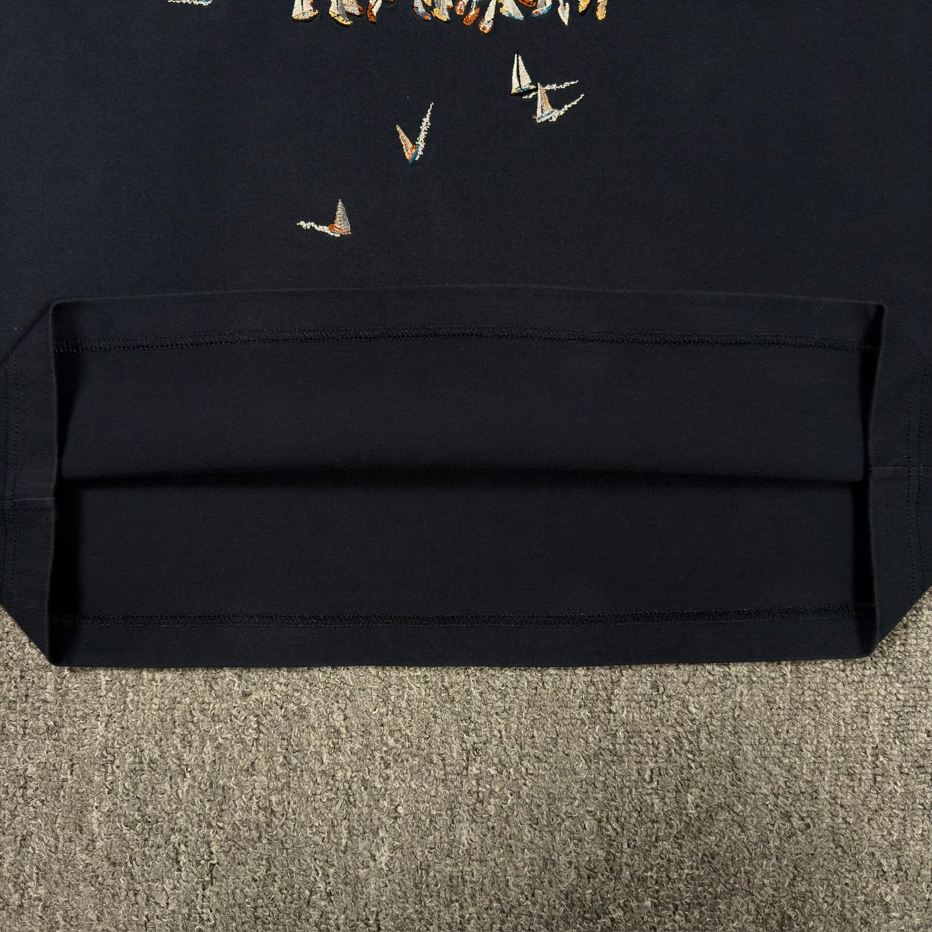Louis Vuitton Navy Origami Crane T-shirt — label