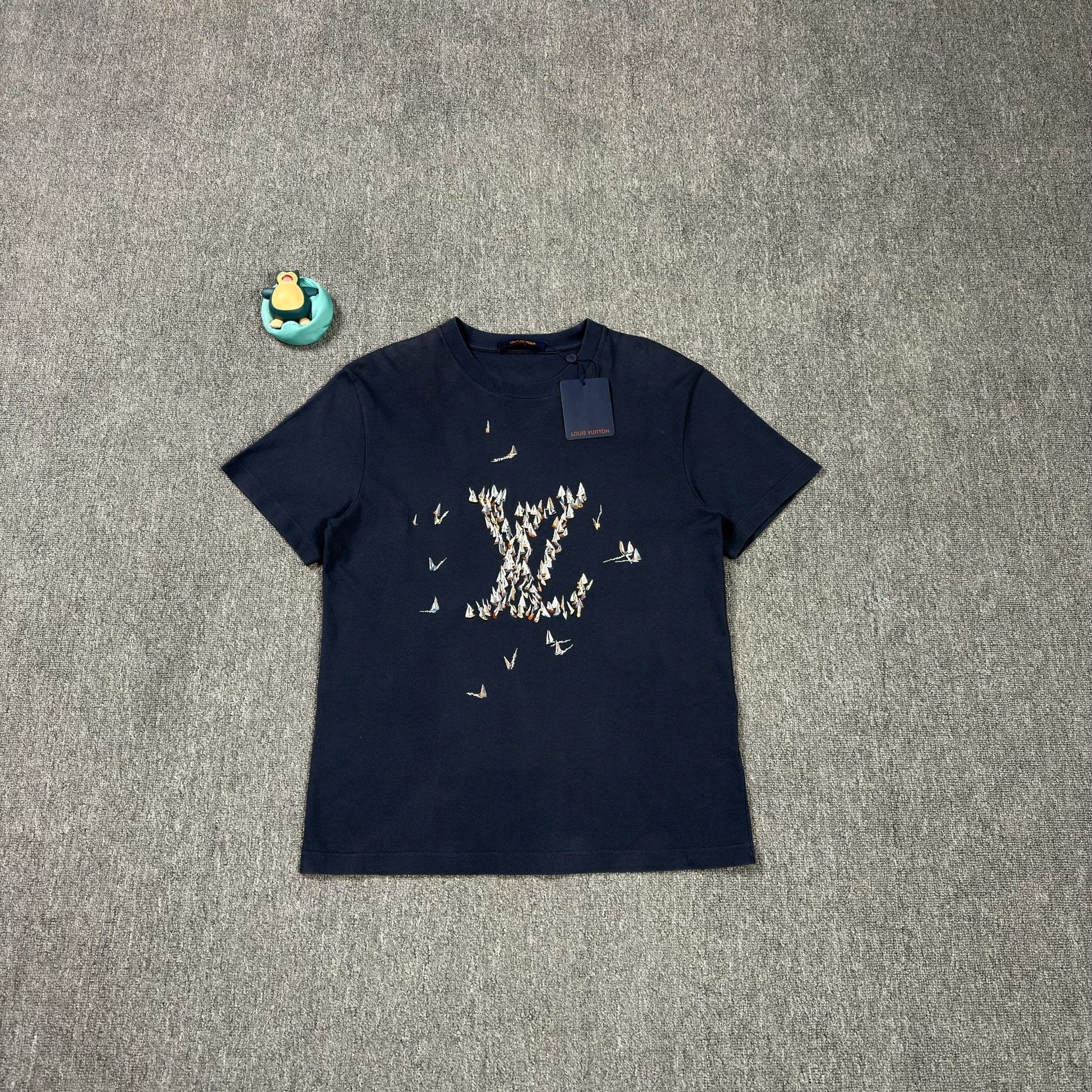 Louis Vuitton Navy Origami Crane T-shirt