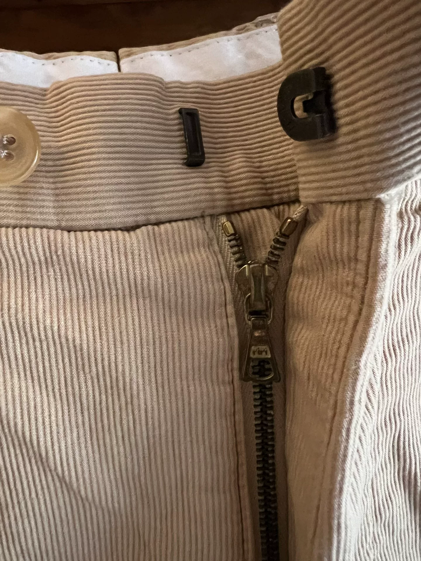 visvim Khaki Straight-Leg Cropped Pants — label