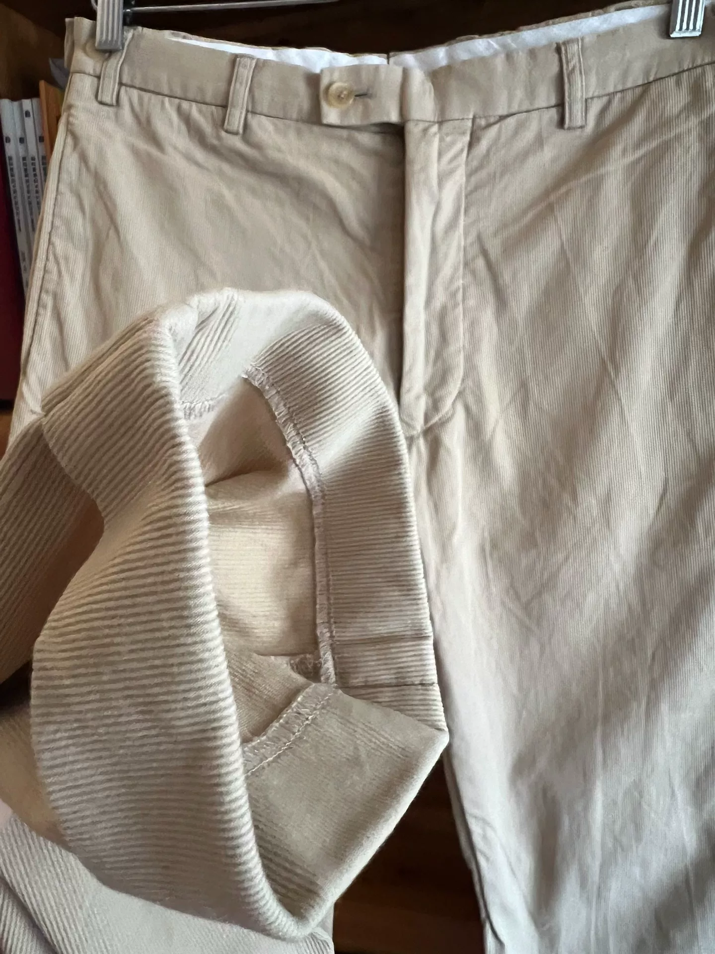 visvim Khaki Straight-Leg Cropped Pants — back
