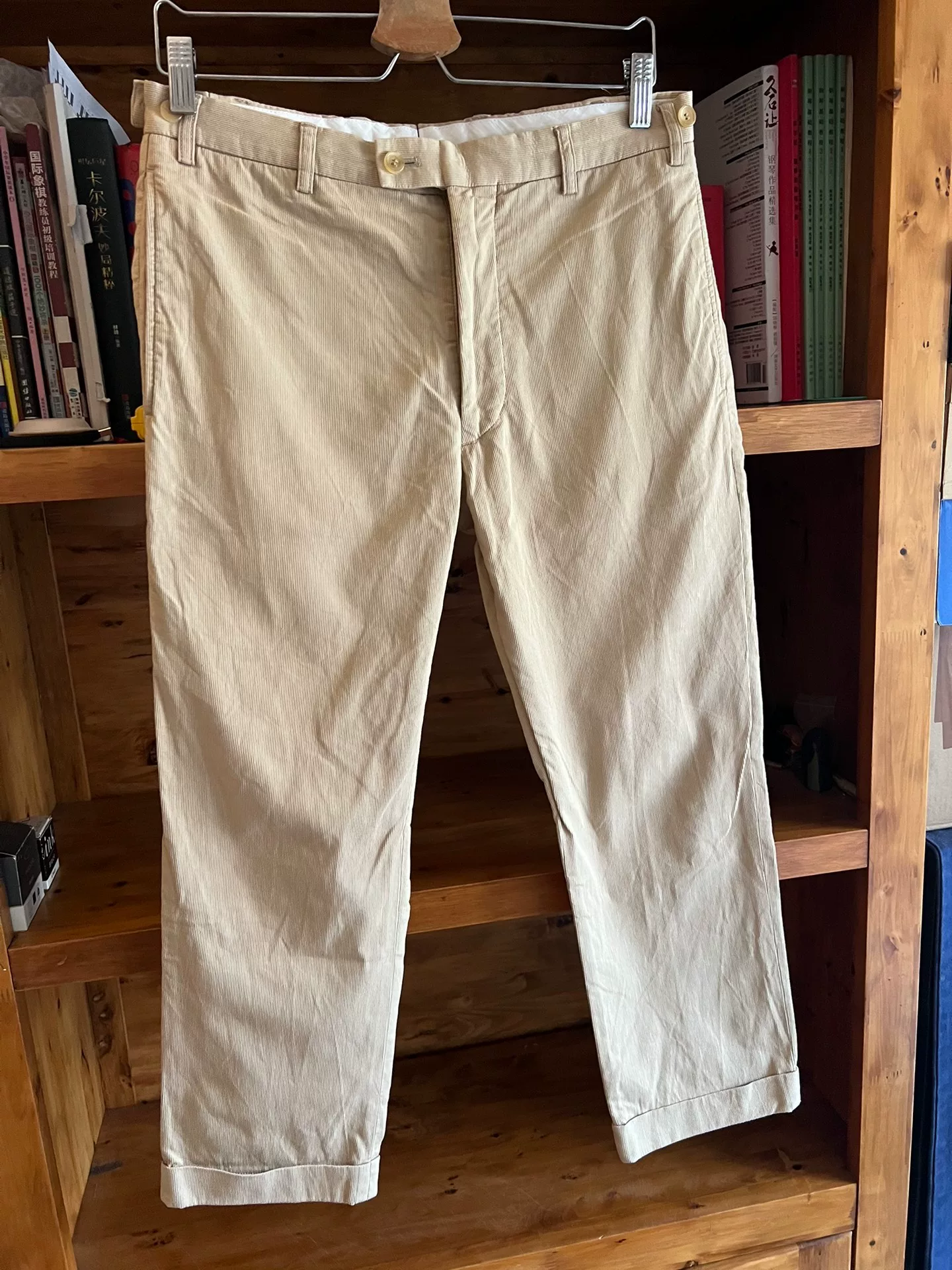 visvim Khaki Straight-Leg Cropped Pants — front