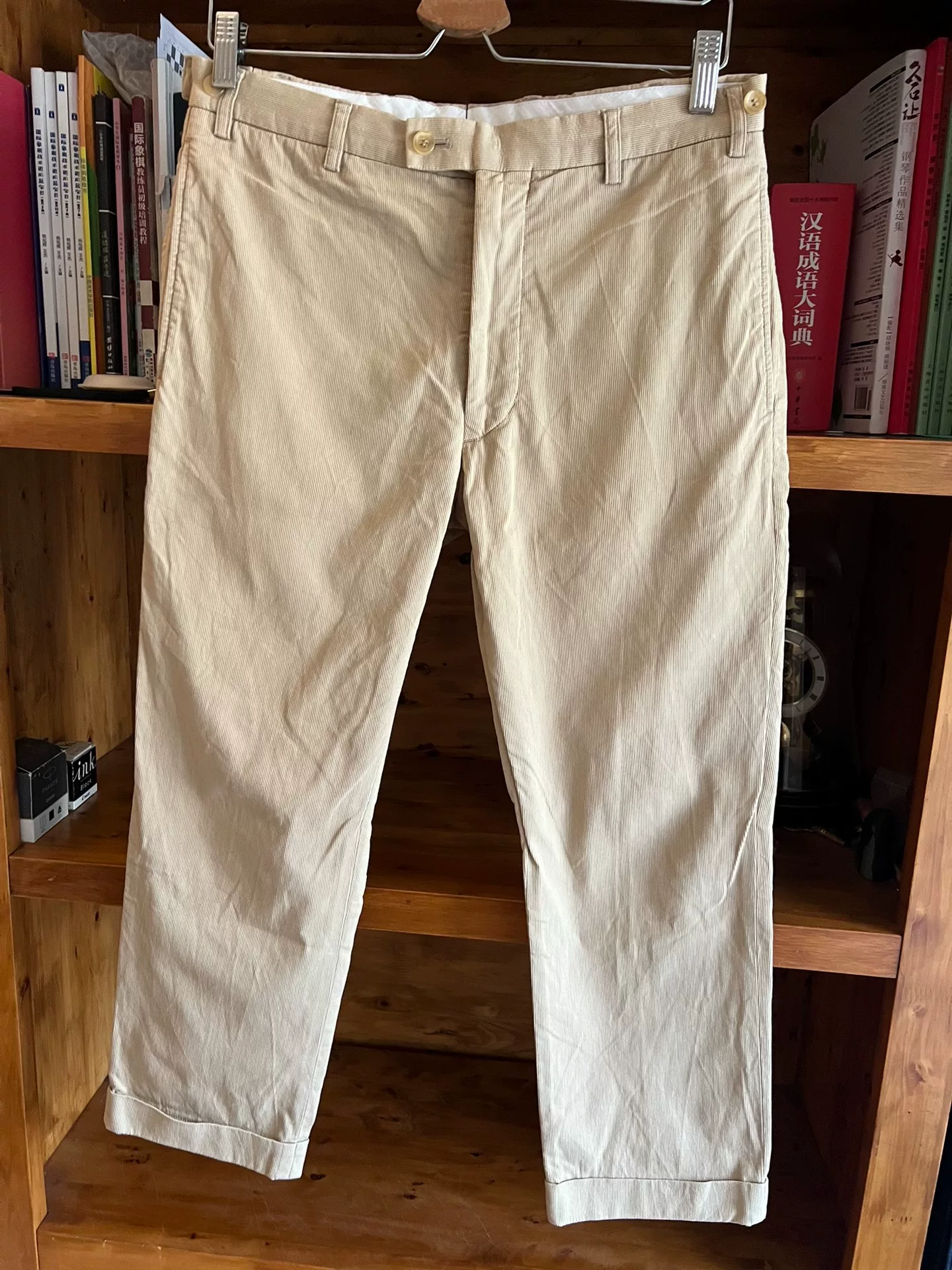 visvim Khaki Straight-Leg Cropped Pants — detail