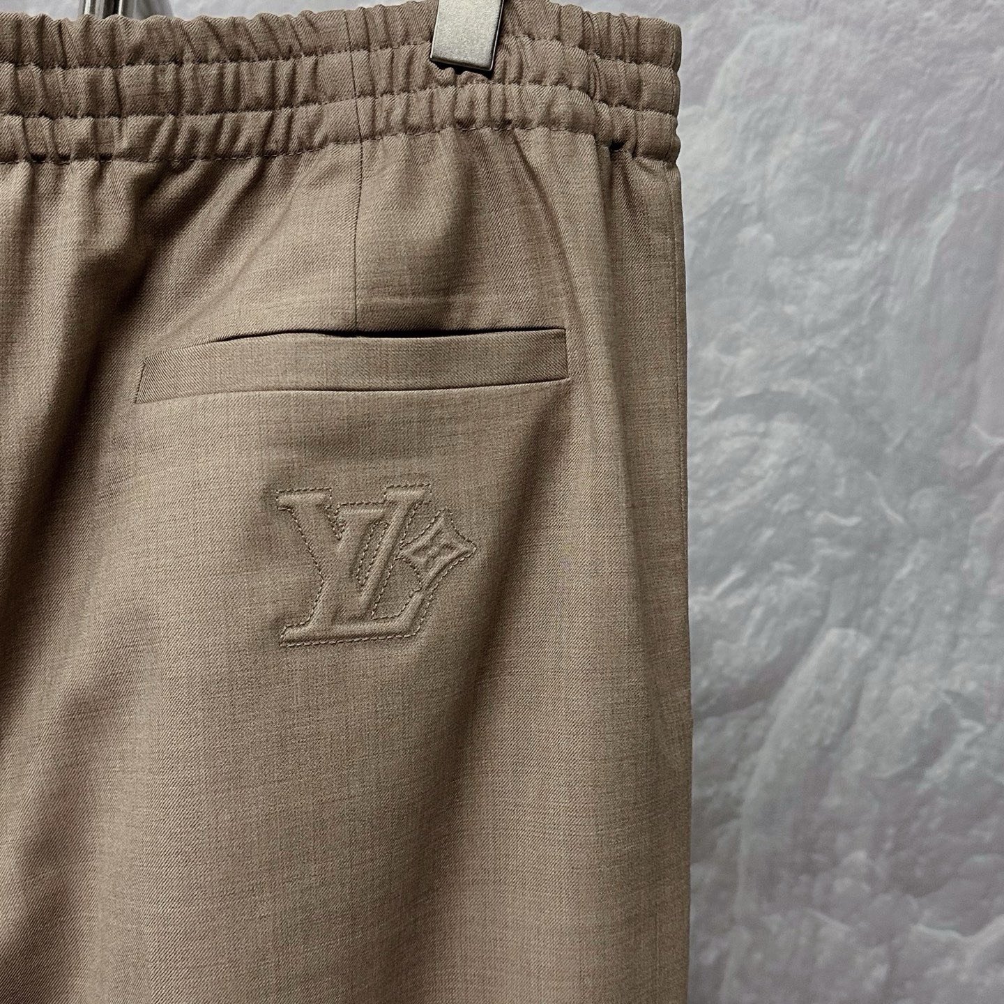 Louis Vuitton FW25 Embossed Wool Pants — detail