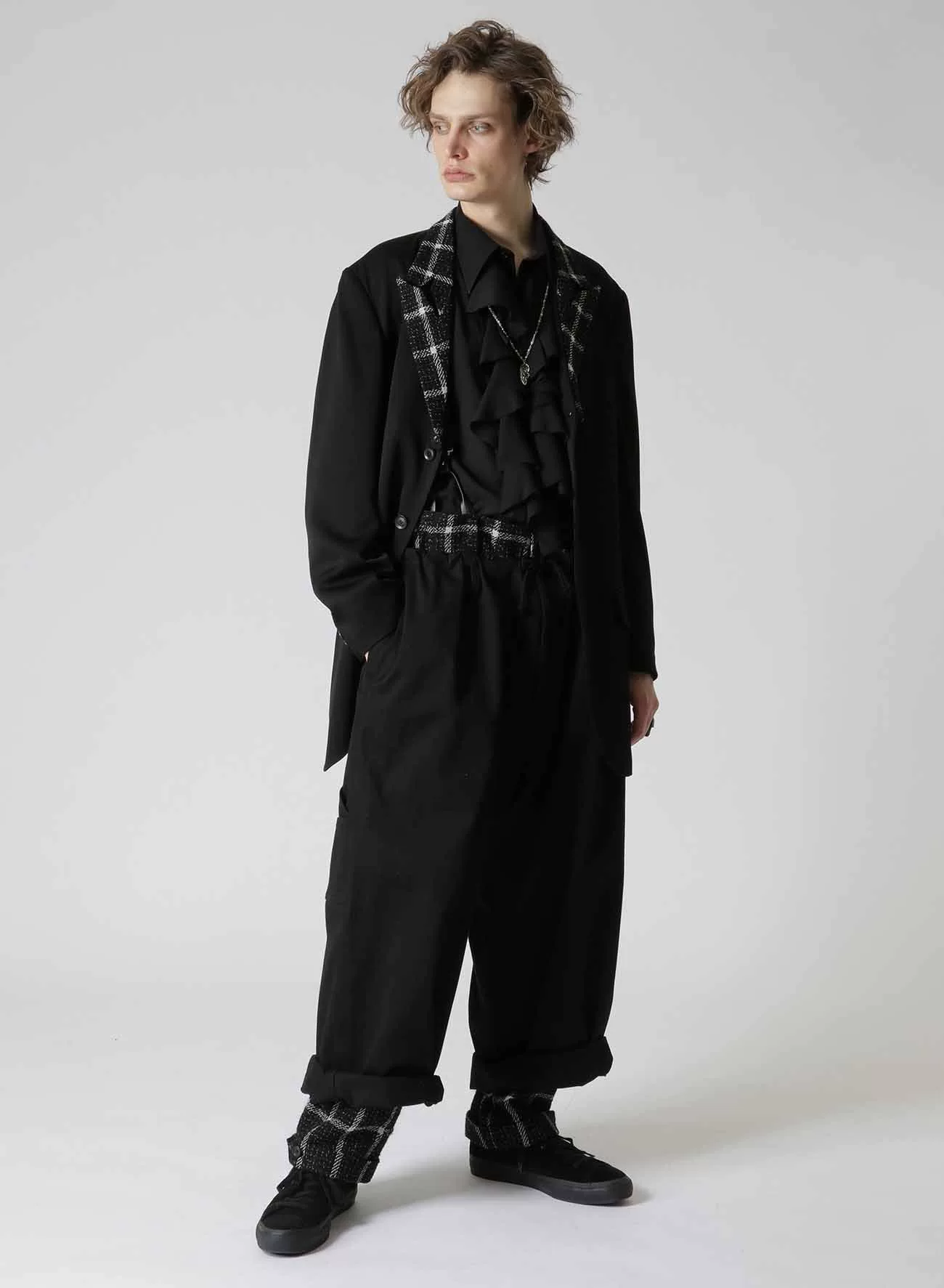 Yohji Yamamoto 22AW Detachable Collar Suit — back