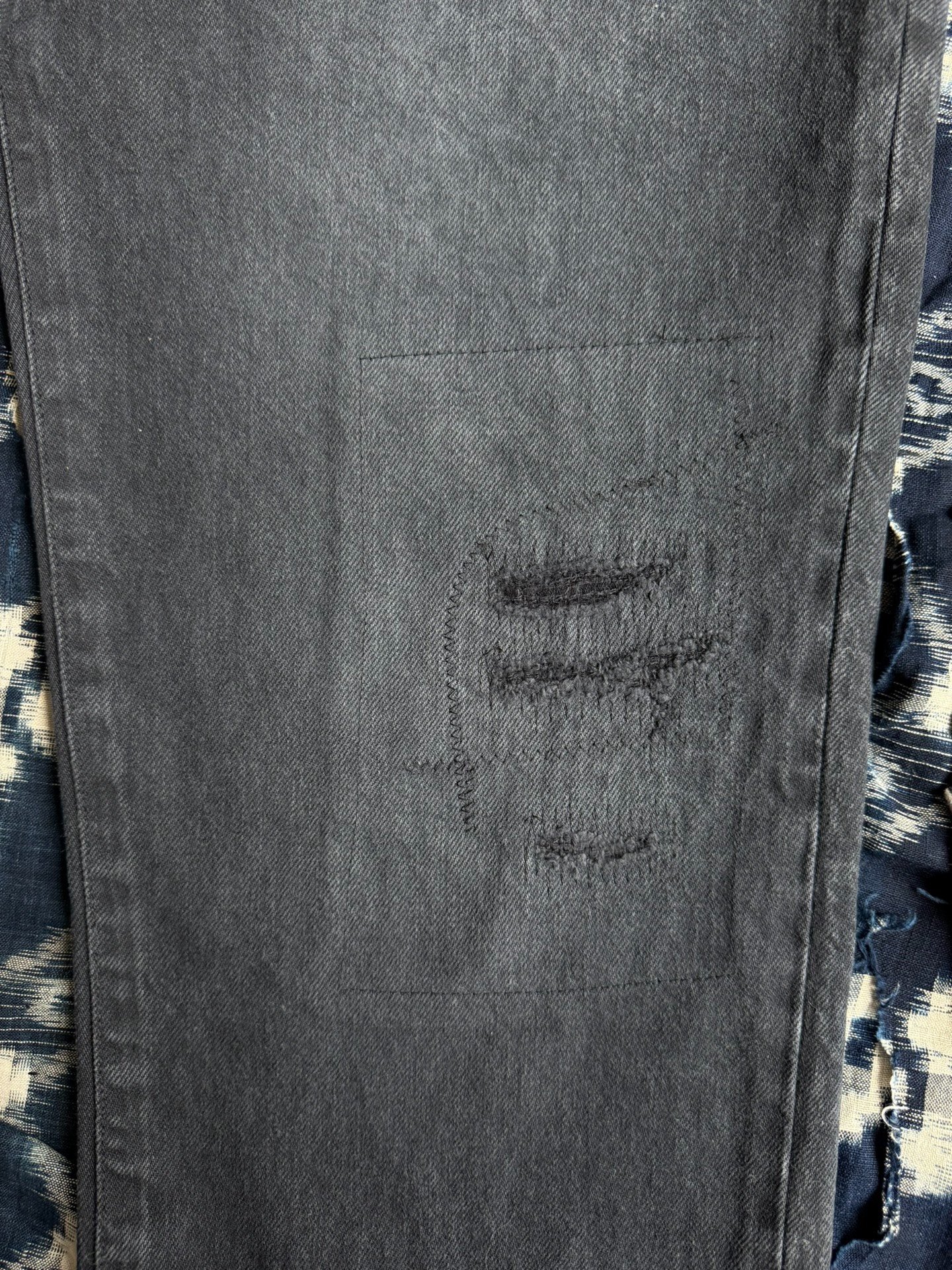Visvim 24AW Social Sculpture Black Jeans — detail