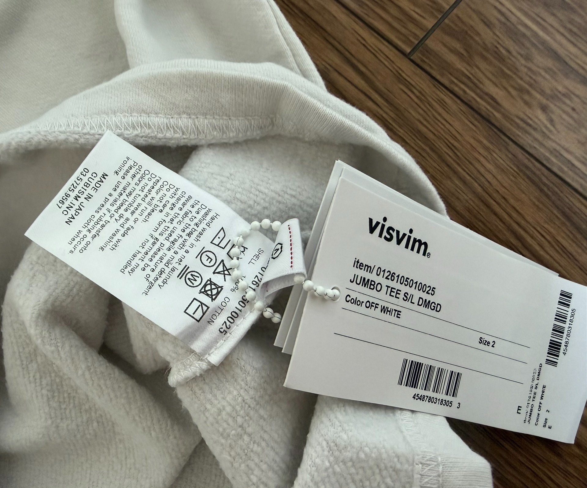 VISVIM 26SS JUMBO TEE S/L DMGD — back