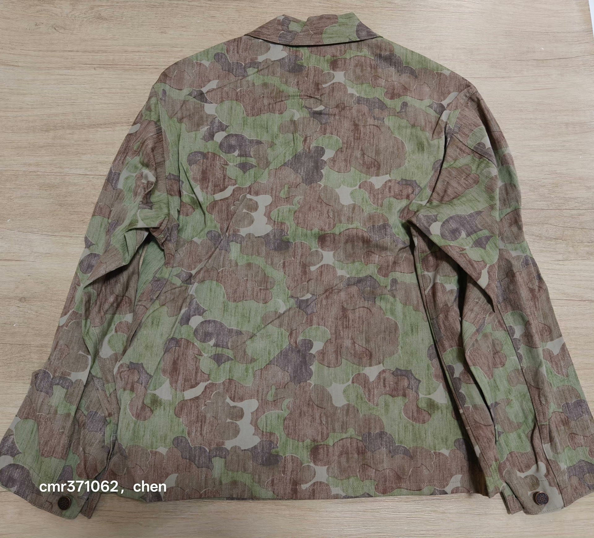 visvim 21AW Baker Coverall Camo Jacket — label