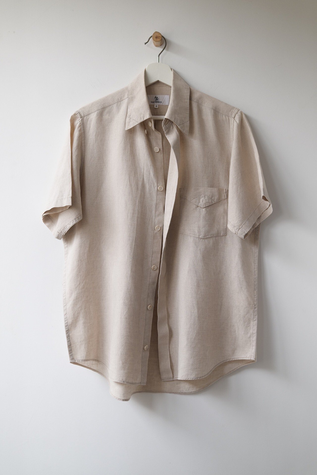 Yohji Yamamoto Y's Men's Linen Short-Sleeve Shirt