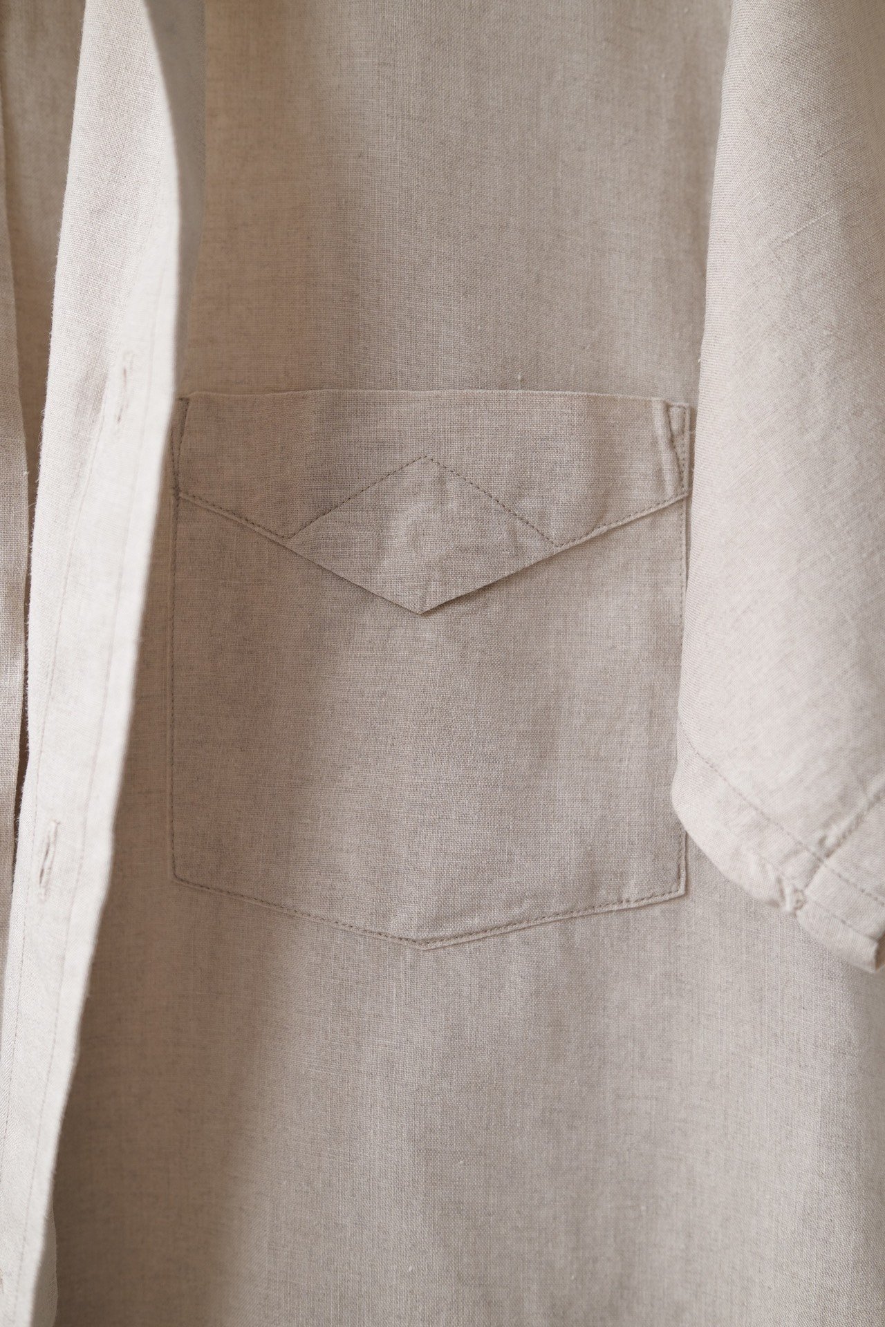 Yohji Yamamoto Y's Men's Linen Short-Sleeve Shirt — detail
