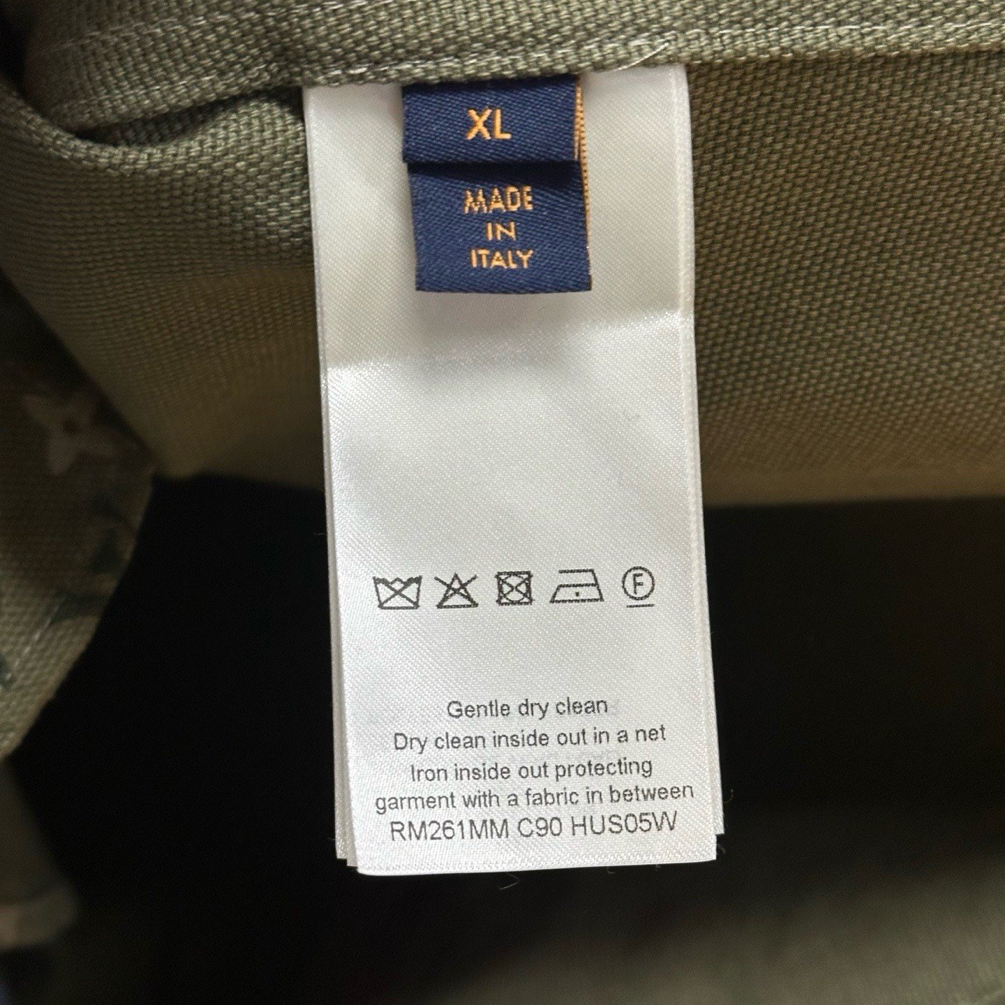 Louis Vuitton SS26 Gradient Logo Denim Jacket — label