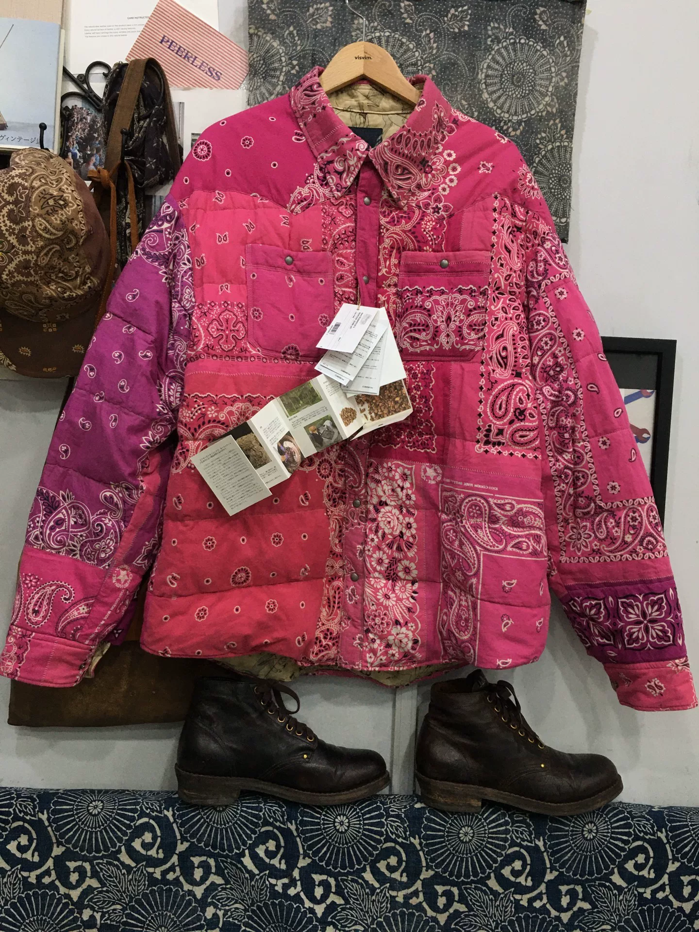VISVIM 22AW Bandana Pink Down Jacket