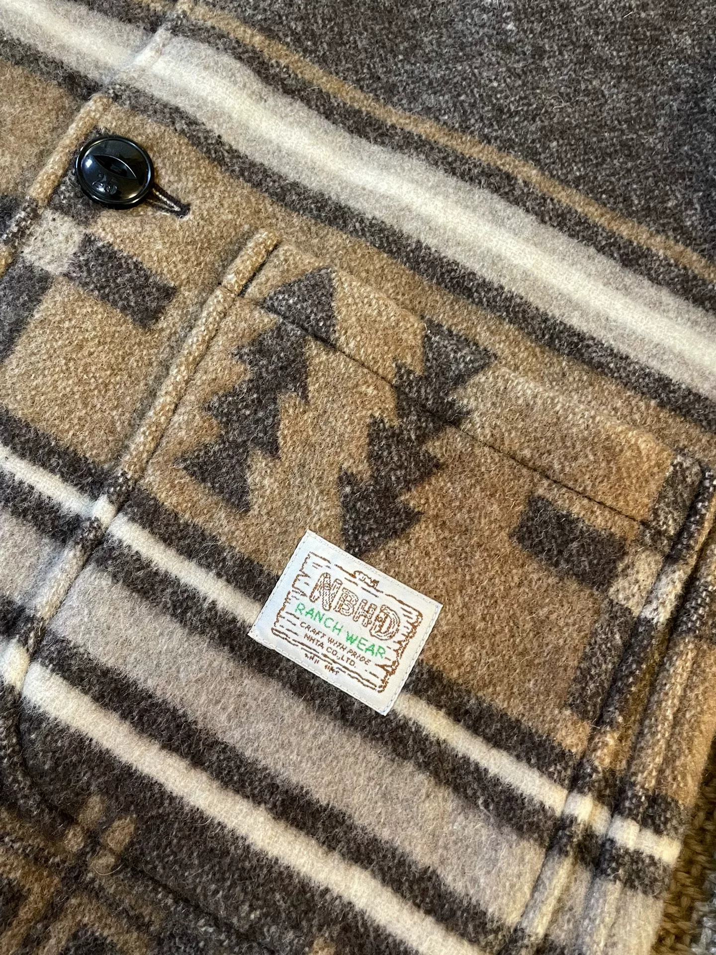 NEIGHBORHOOD TIMBER Wool Coat — label