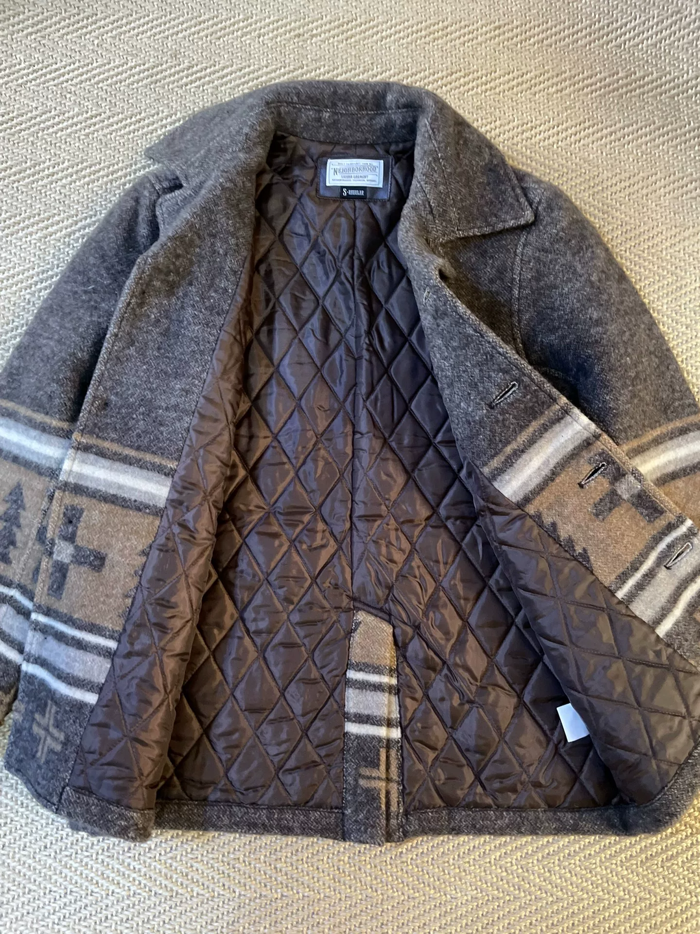 NEIGHBORHOOD TIMBER Wool Coat — detail