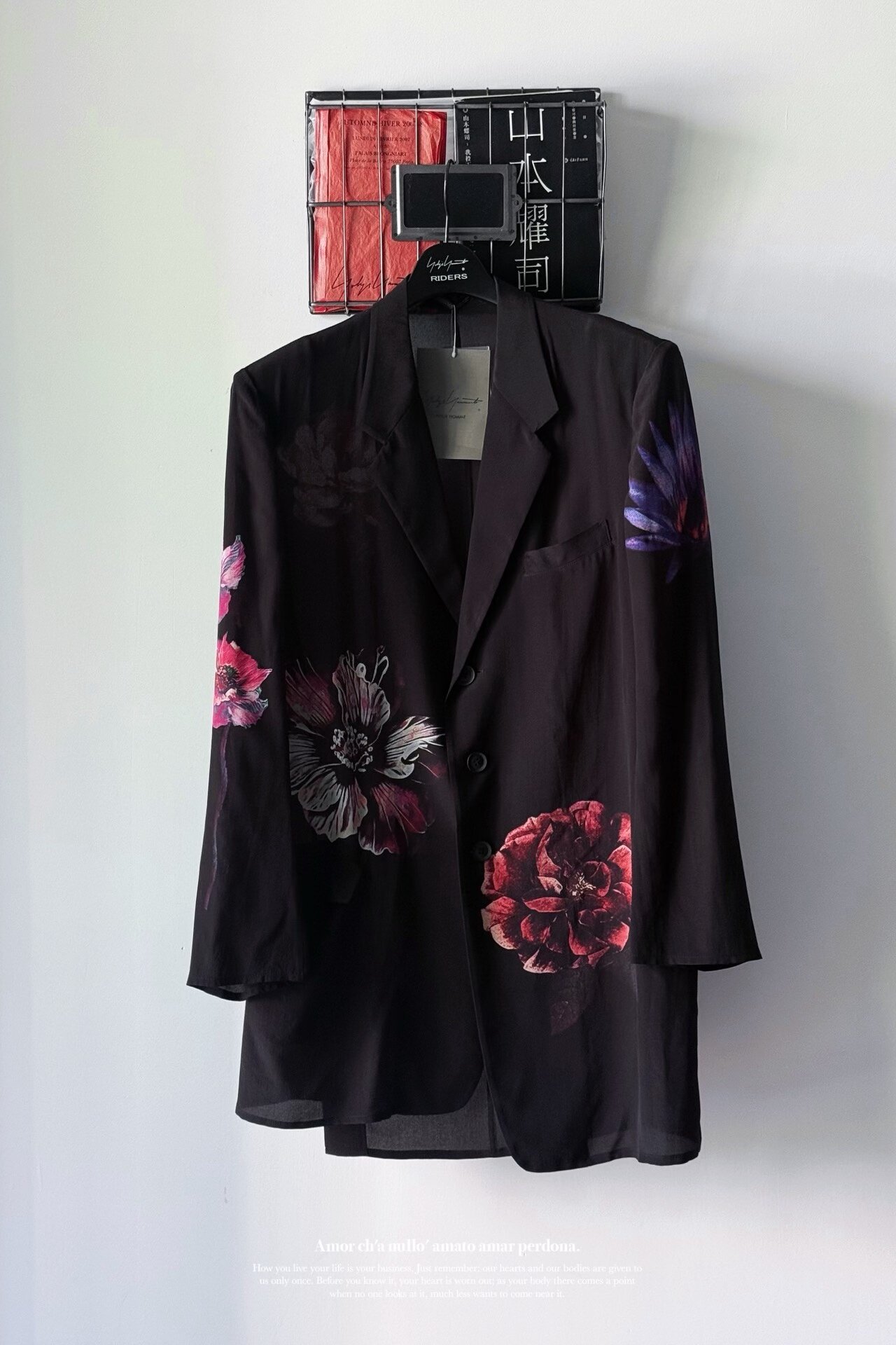 Yohji Yamamoto 25ss Silk Floral Coat — front