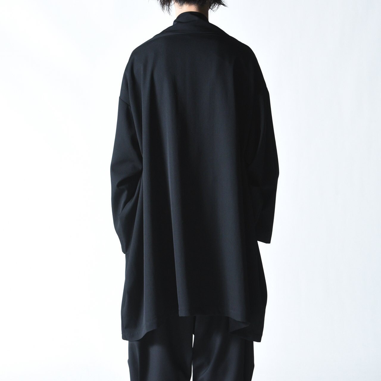 Yohji Yamamoto Pleated Wool Coat — back