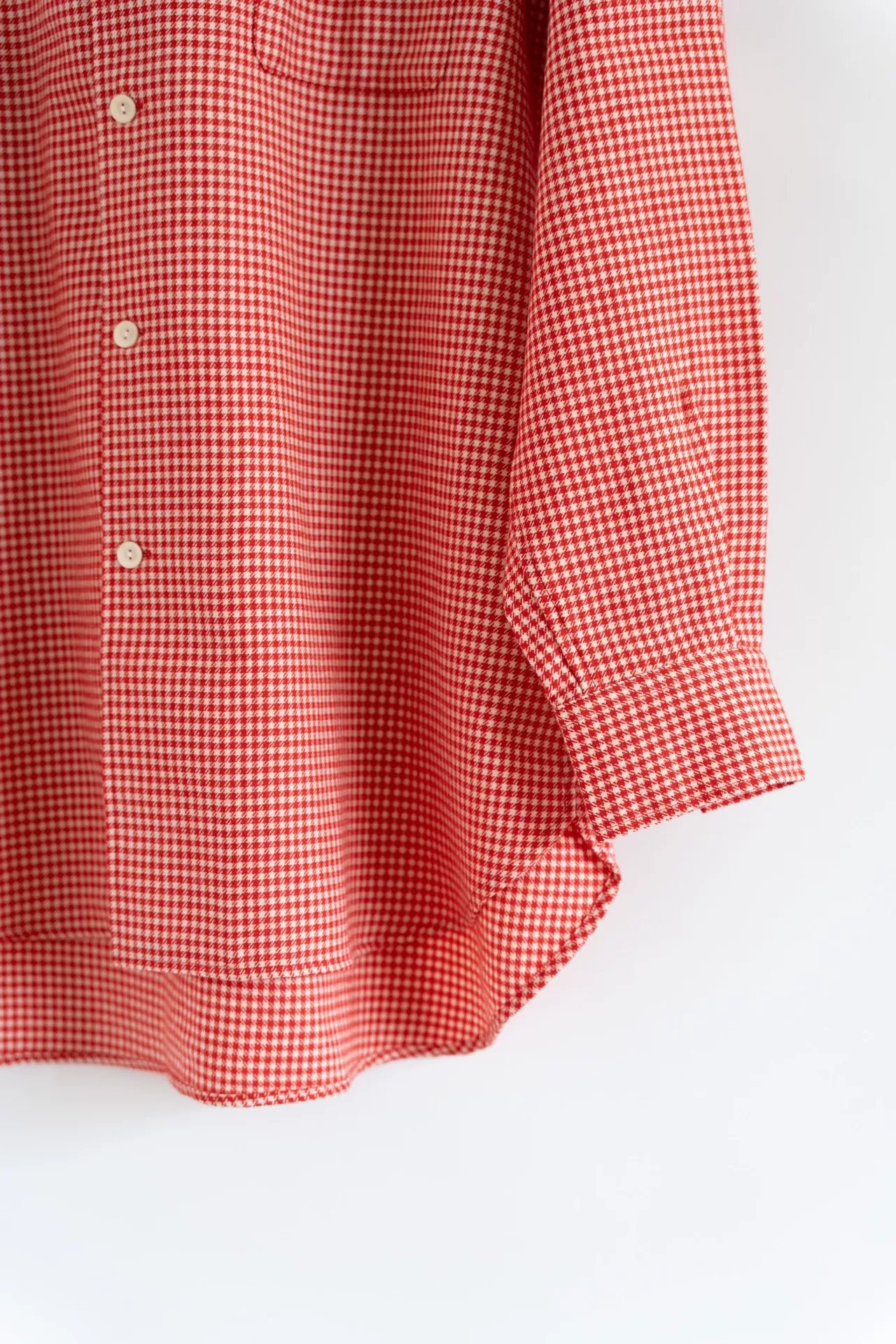 Yohji Yamamoto 93AW Houndstooth Red Shirt — back