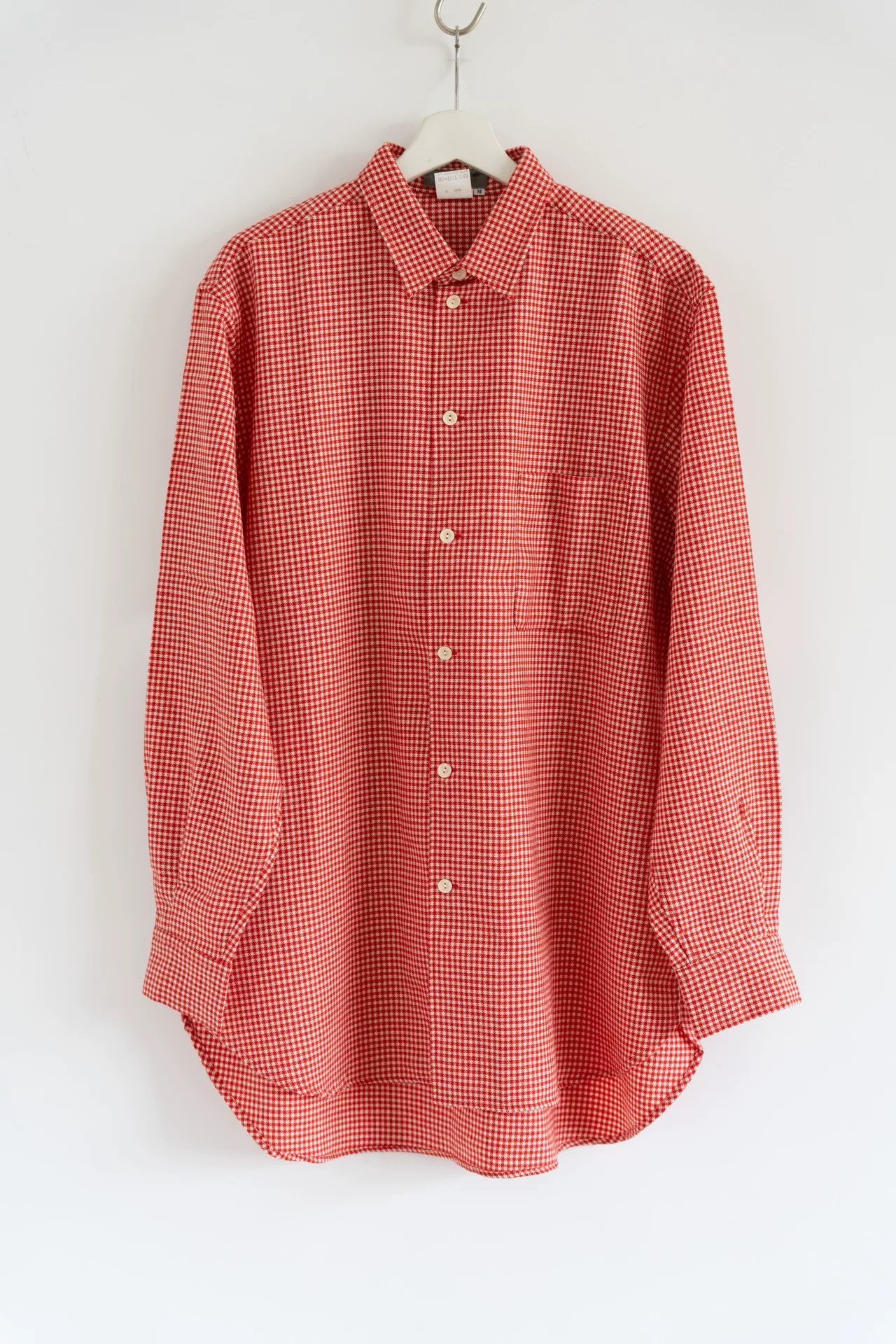 Yohji Yamamoto 93AW Houndstooth Red Shirt