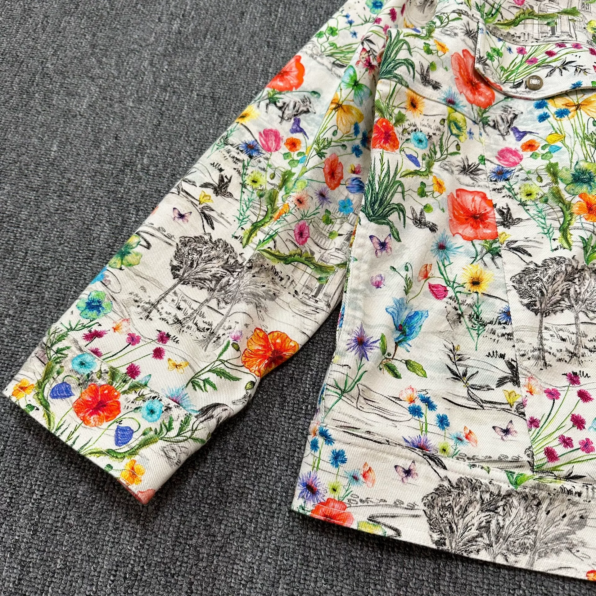 Dior Floral Garden Print Jacket — detail