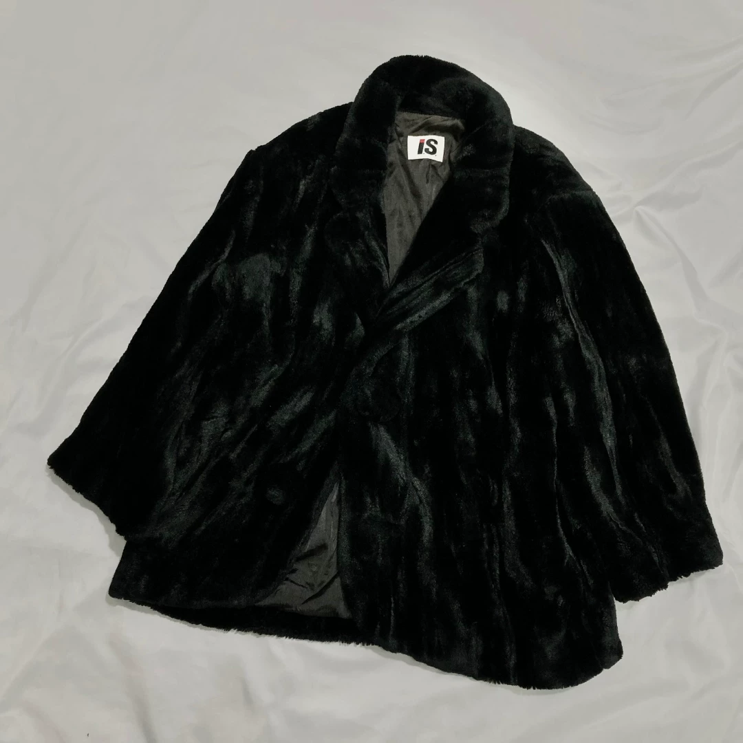 Issey Miyake 1980s Fur Coat — back