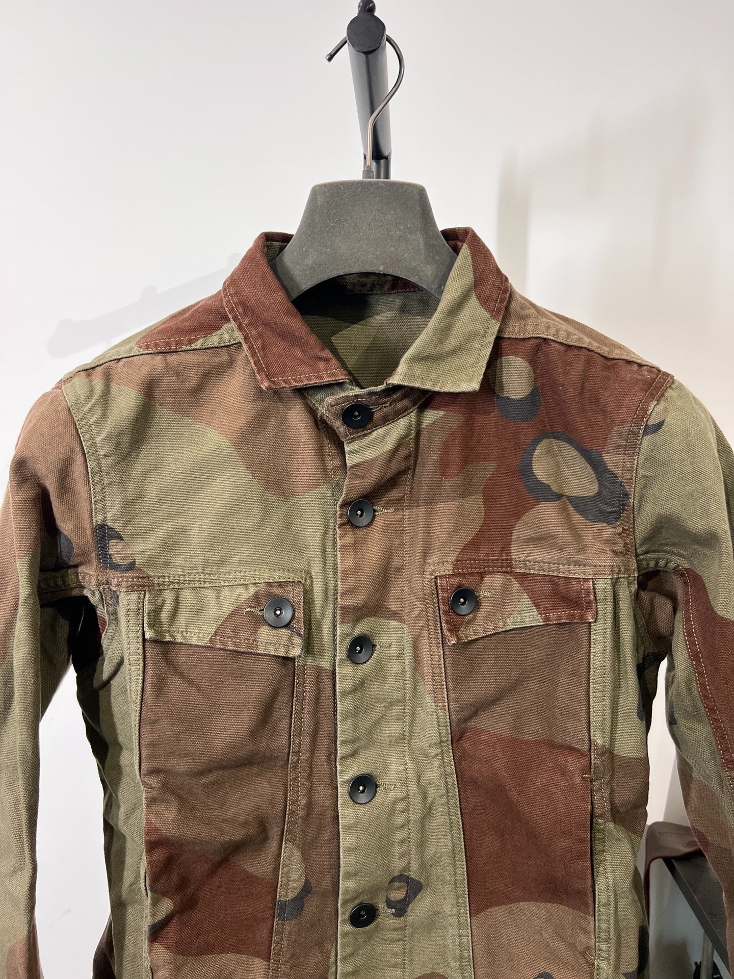 Boris Bidjan Saberi 11by bbs J1 Camouflage Denim Jacket — detail