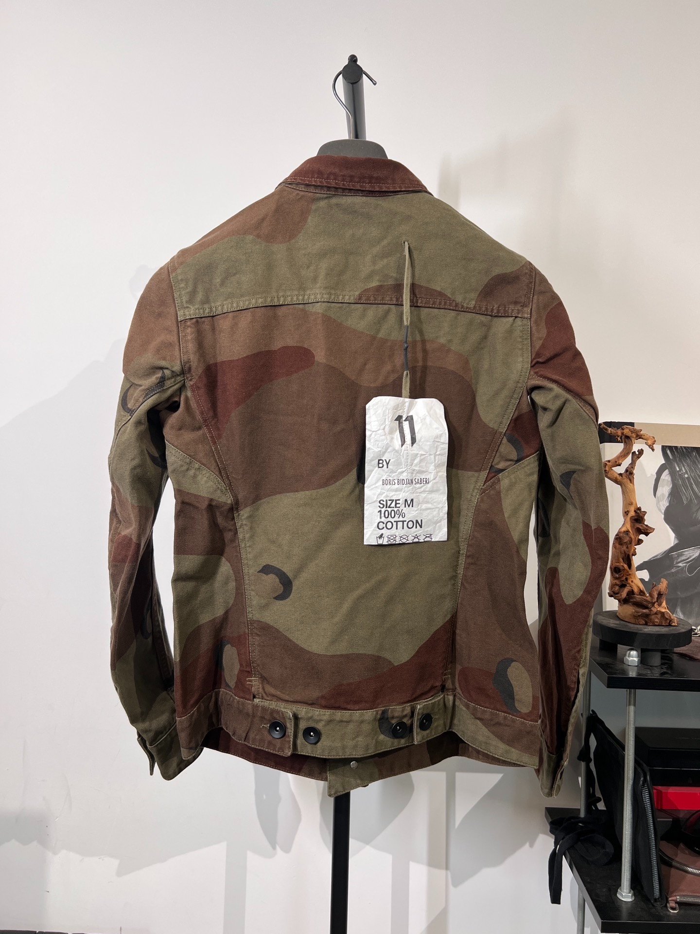 Boris Bidjan Saberi 11by bbs J1 Camouflage Denim Jacket — front