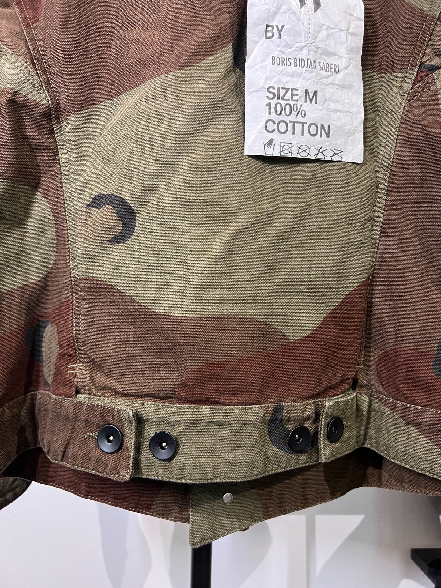 Boris Bidjan Saberi 11by bbs J1 Camouflage Denim Jacket — back