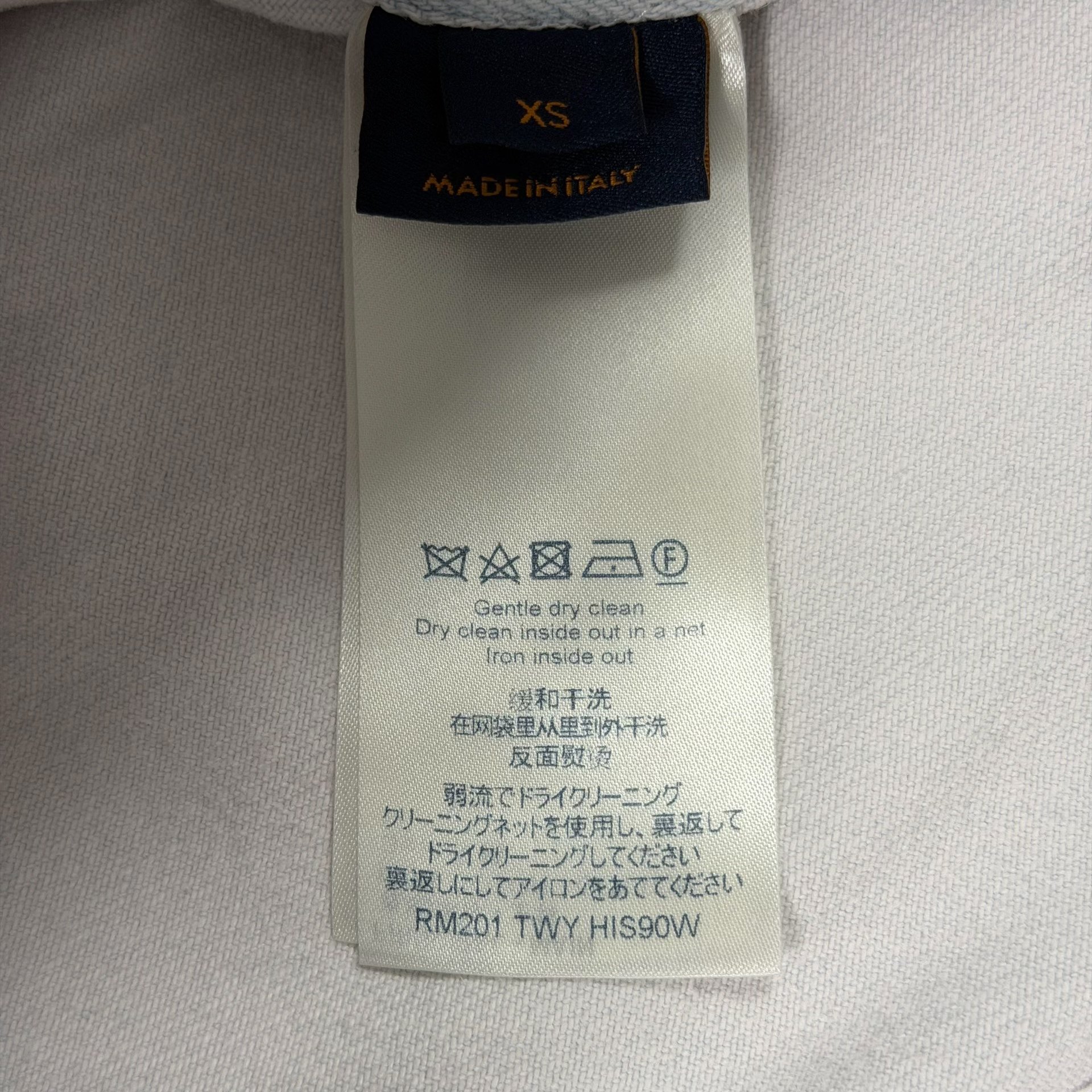 Louis Vuitton White Denim Jacket XS — back
