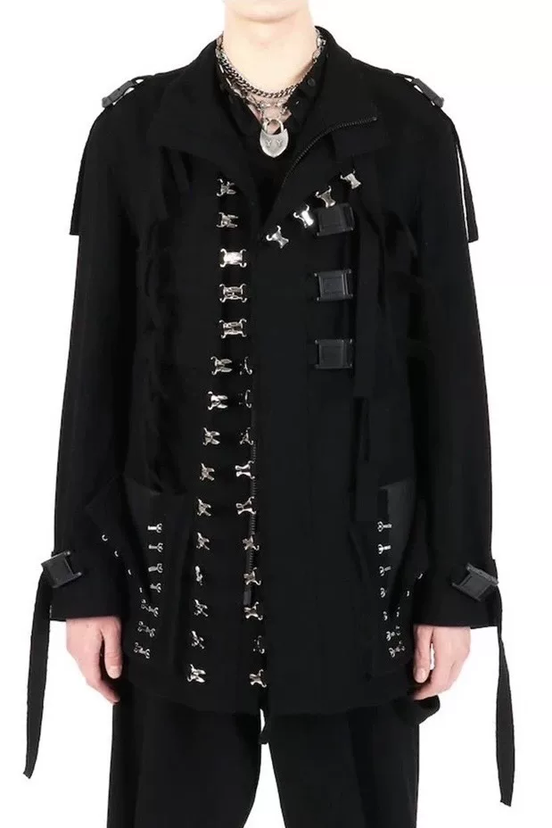 Yohji Yamamoto 21AW Asymmetric Jacket — label