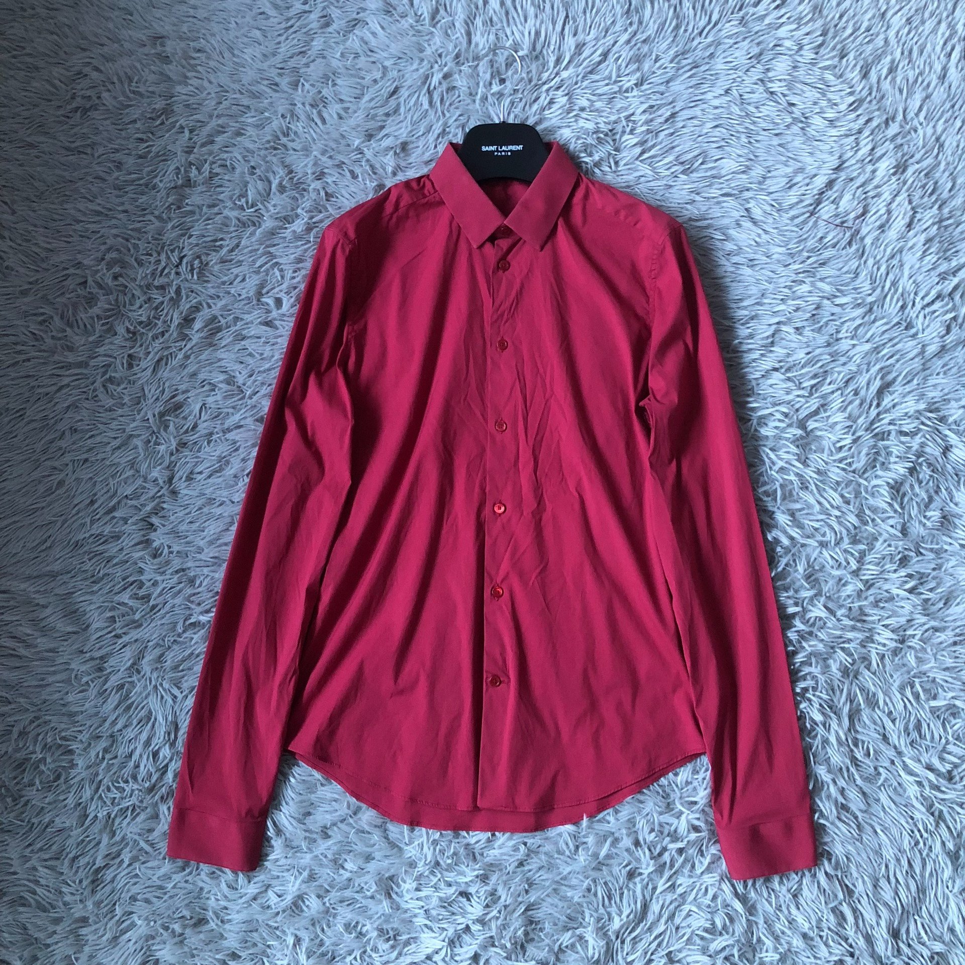 Balenciaga Red Long-Sleeve Shirt